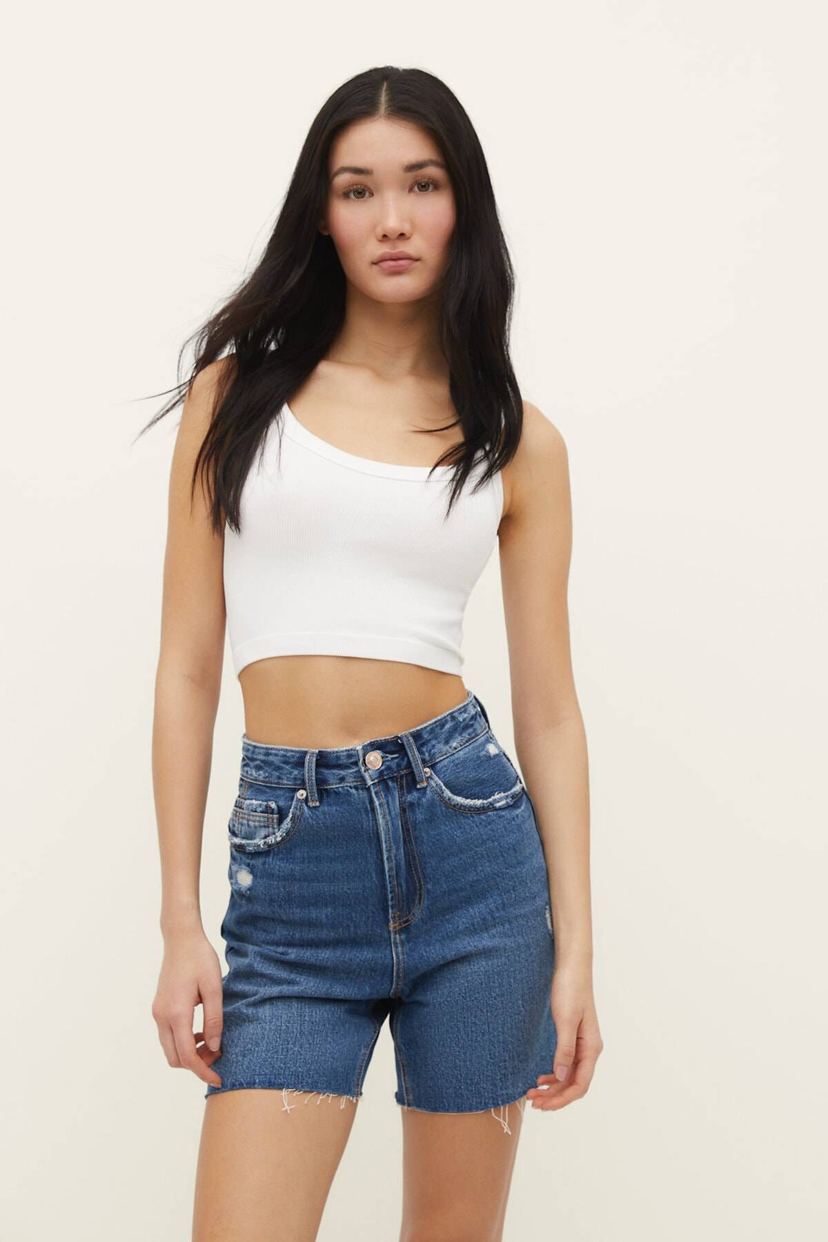 شورت جین بلند زنانه اکرو