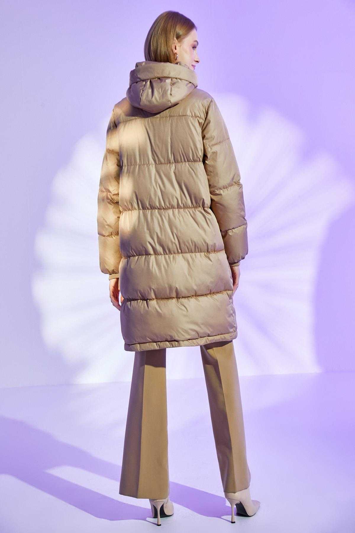 ژاکت پفی کلاهدار با جیب