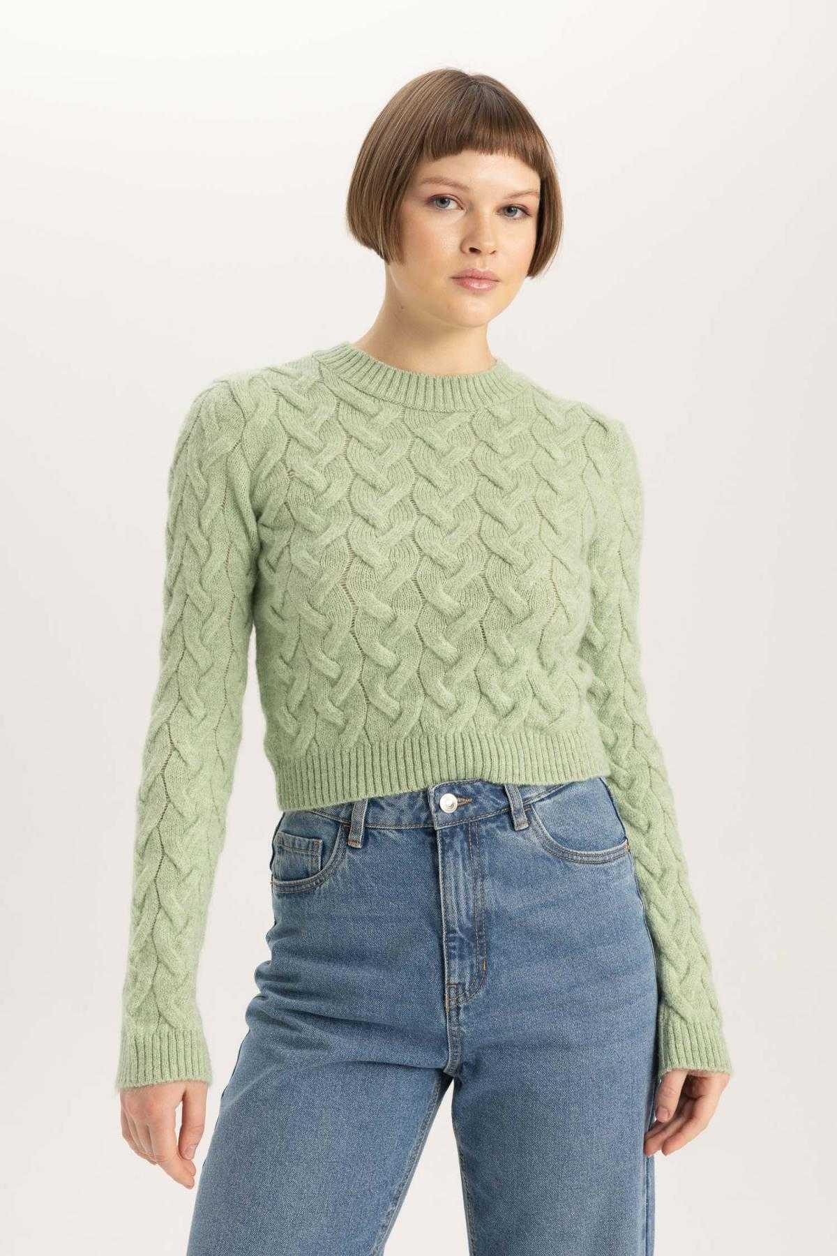 ژاکت یقه Crop Crew