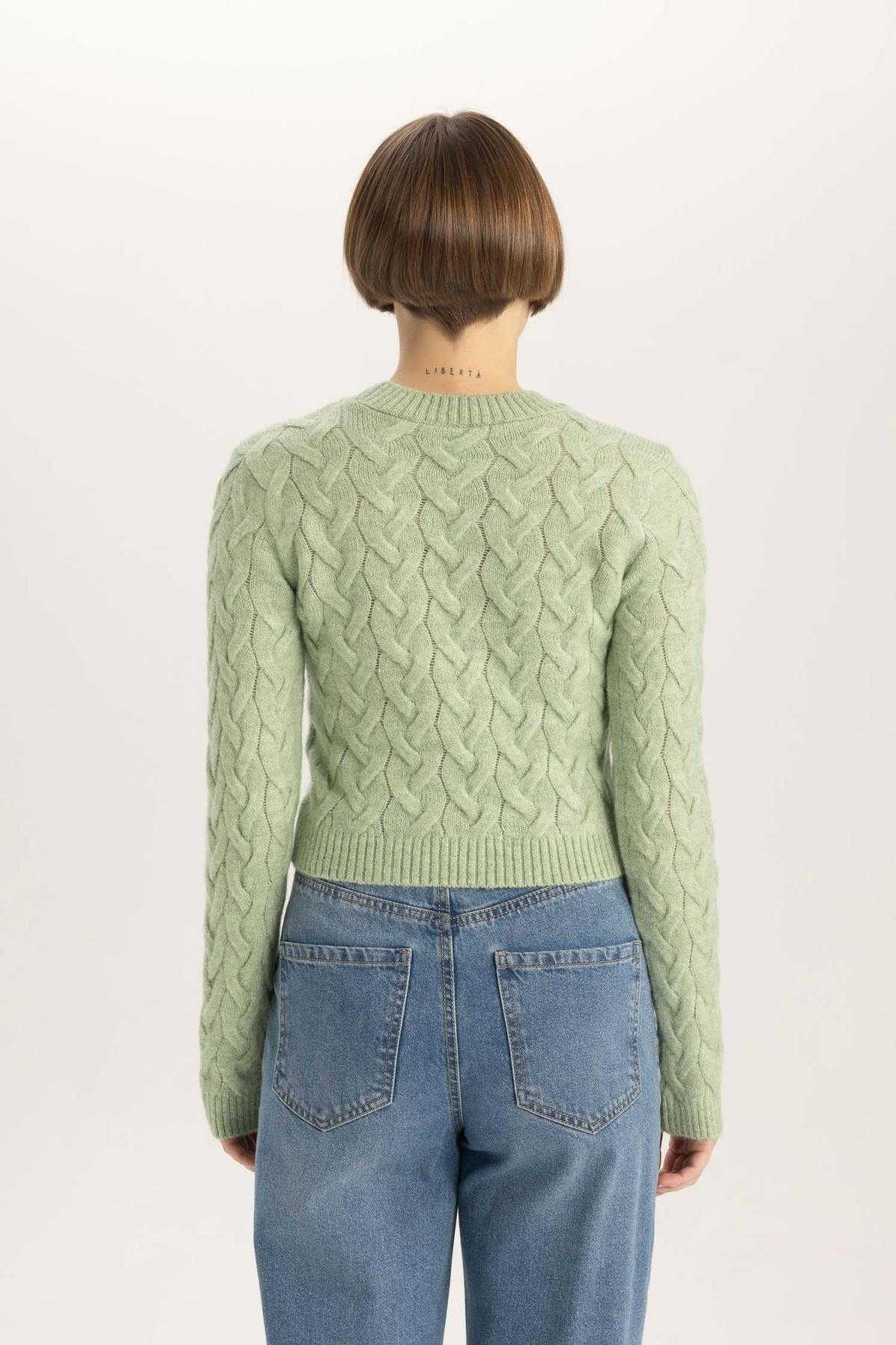 ژاکت یقه Crop Crew