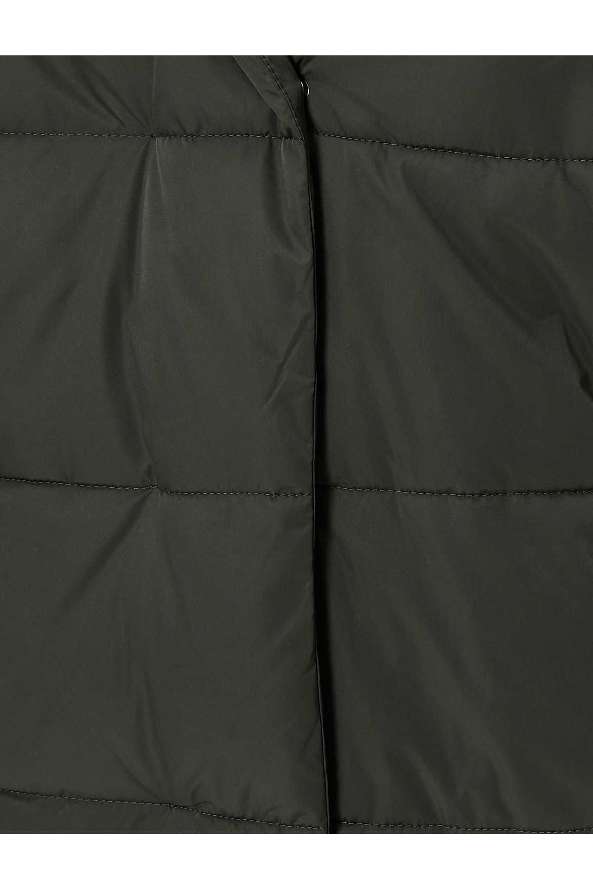 جیب های یقه بلند ژاکت پفی زیپ دار