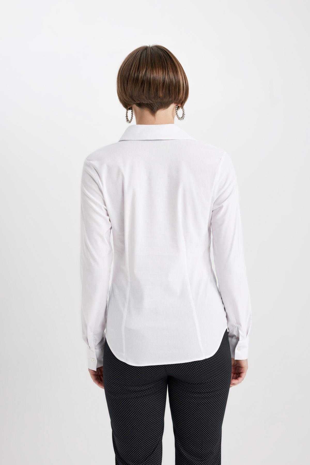 پیراهن معمولی پیراهن آستین بلند یقه