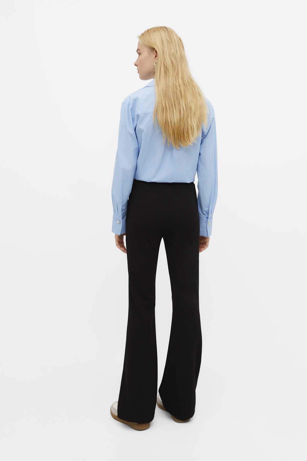 شلوار ساق بافتنی ساده