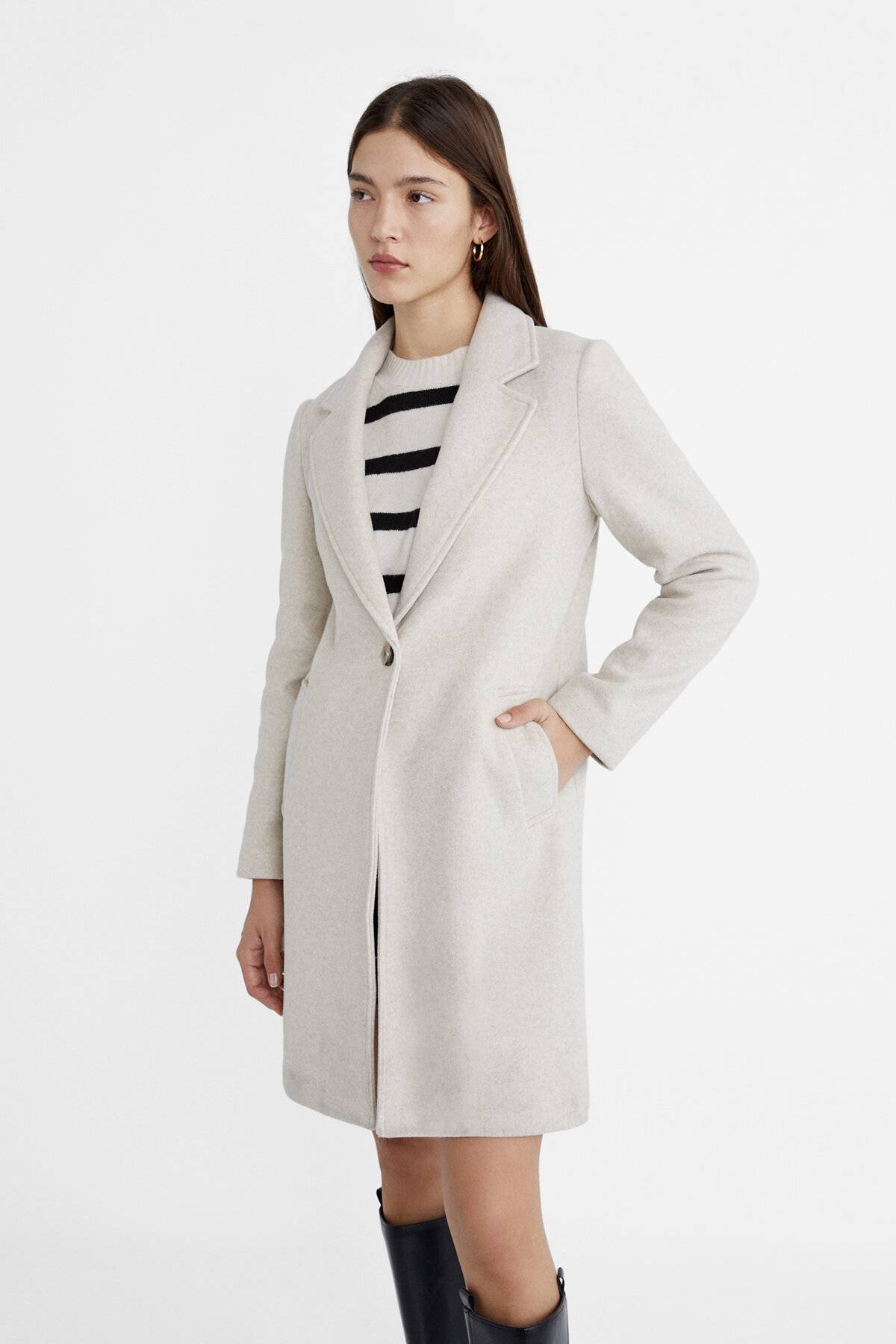 کت تک دکمه بافت نرم