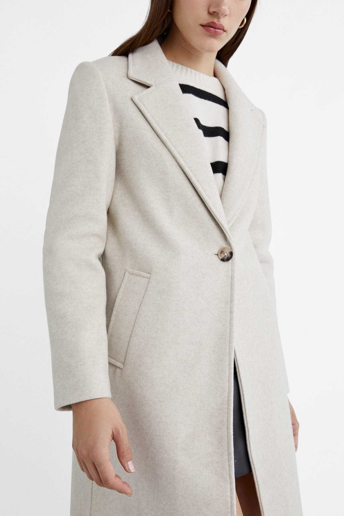 کت تک دکمه بافت نرم