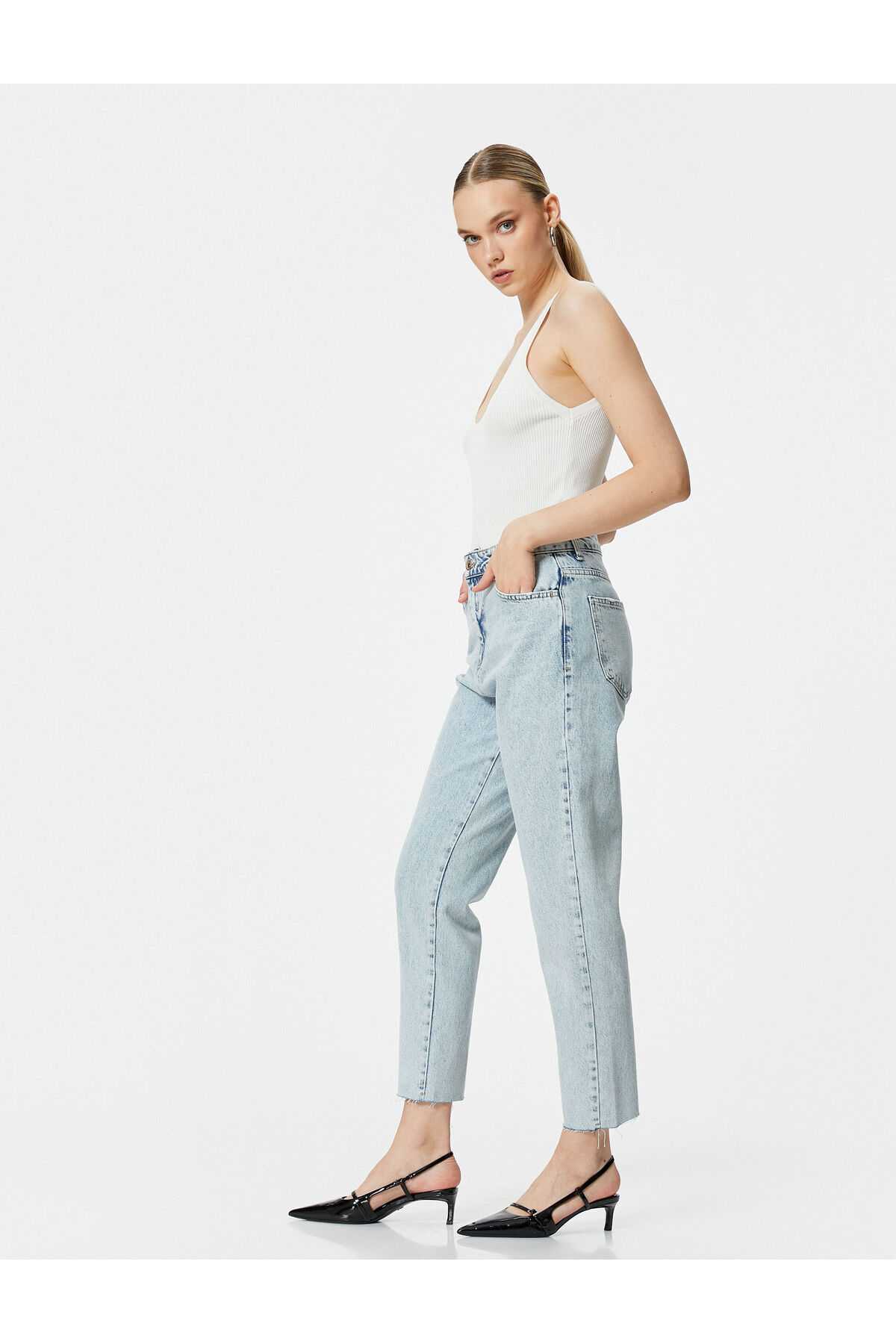 جین جین مامان فیت پنبه جیبی استاندارد - مامان جین