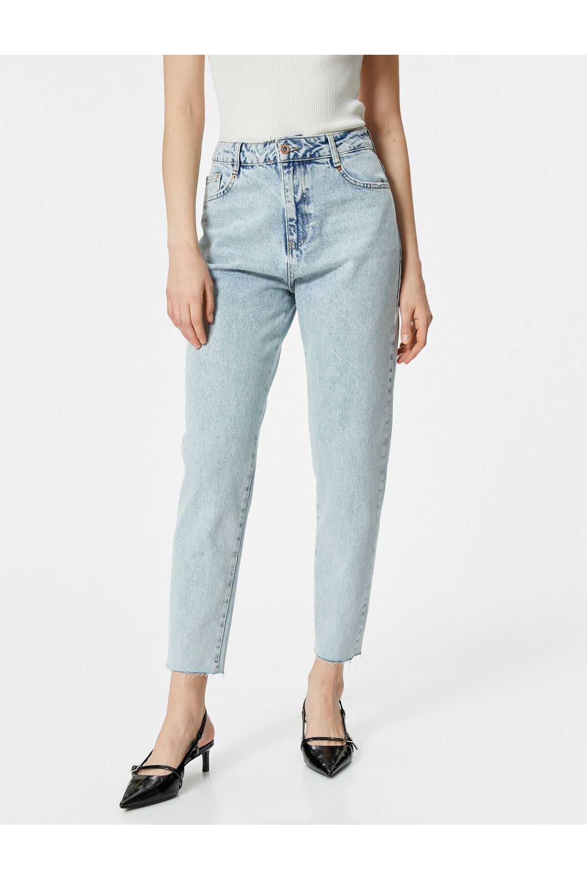 جین جین مامان فیت پنبه جیبی استاندارد - مامان جین