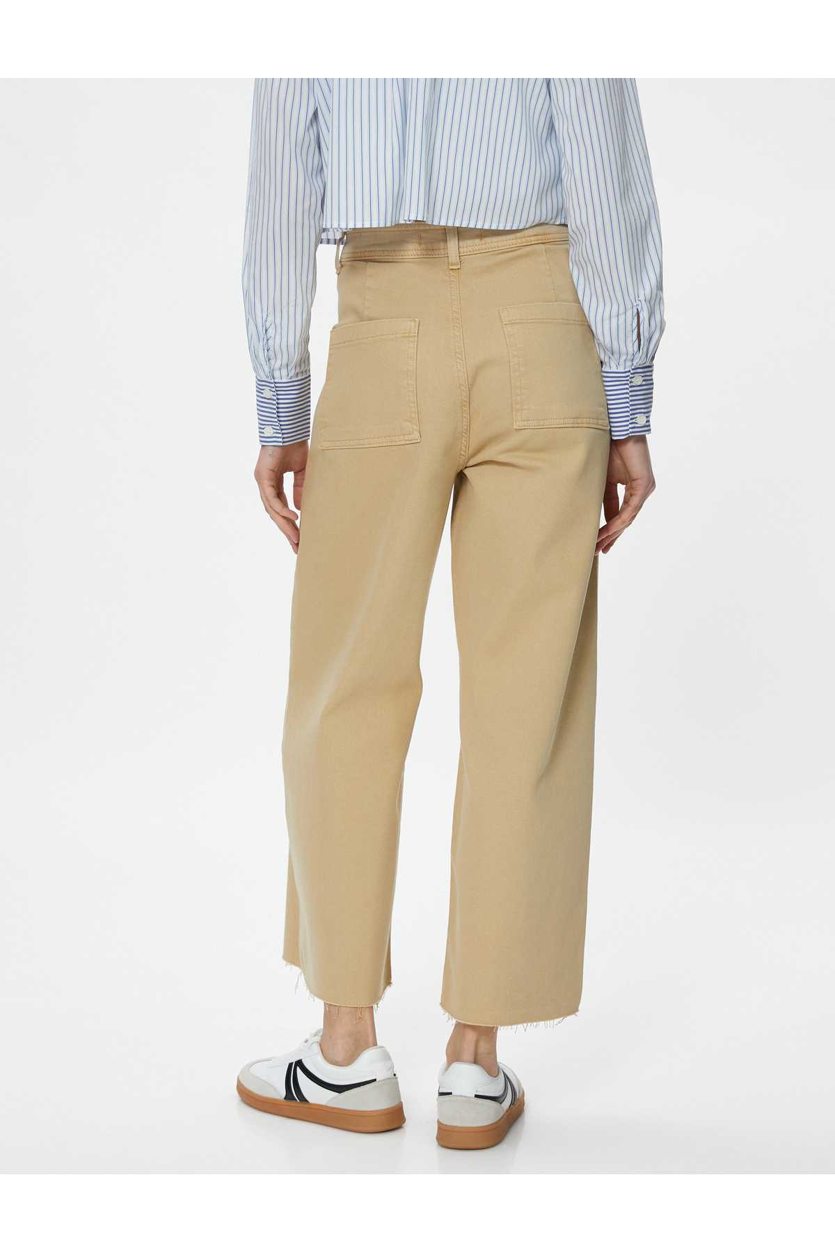 شلوار جین پهن بریده کمر بلند - جین ساندرا