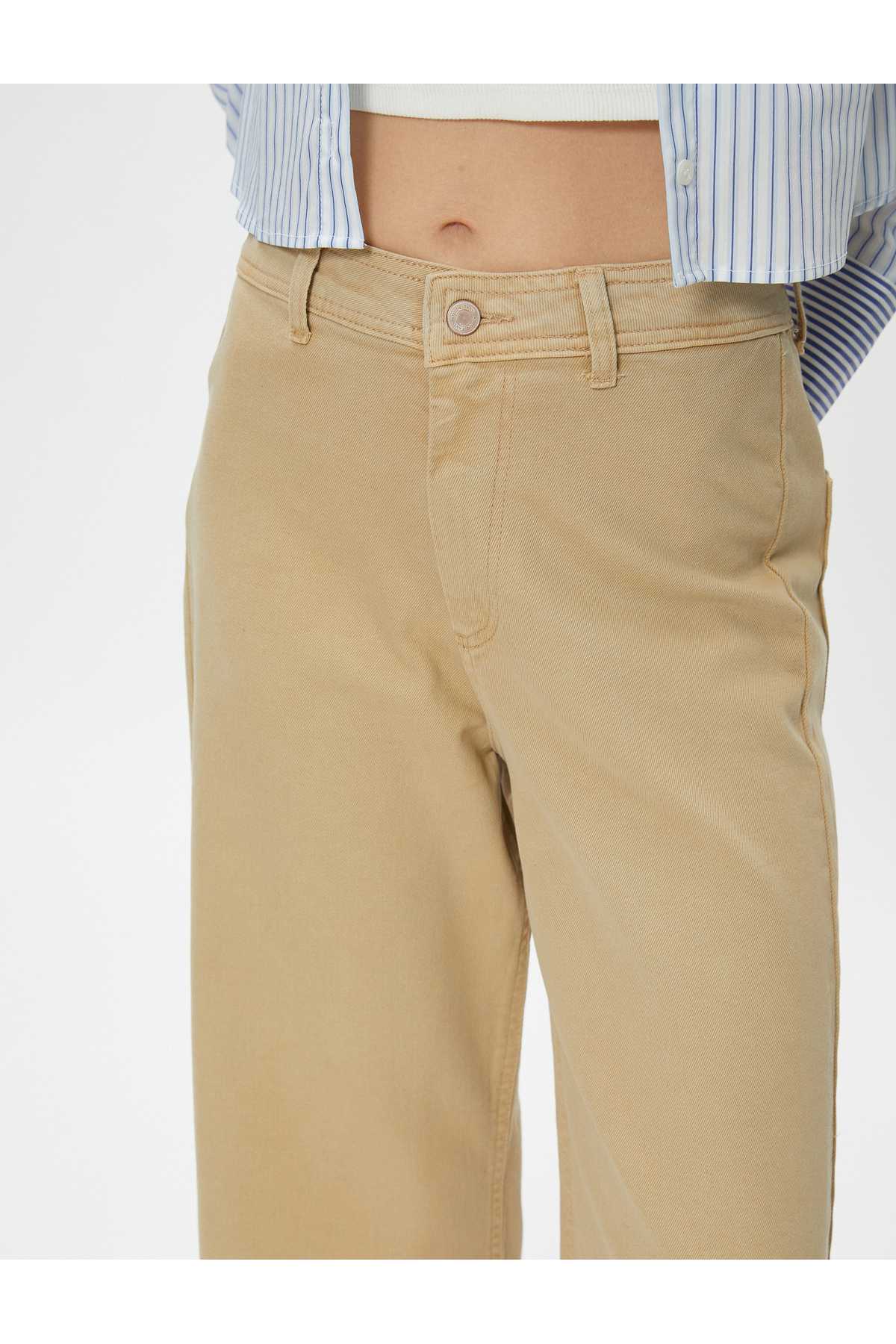 شلوار جین پهن بریده کمر بلند - جین ساندرا