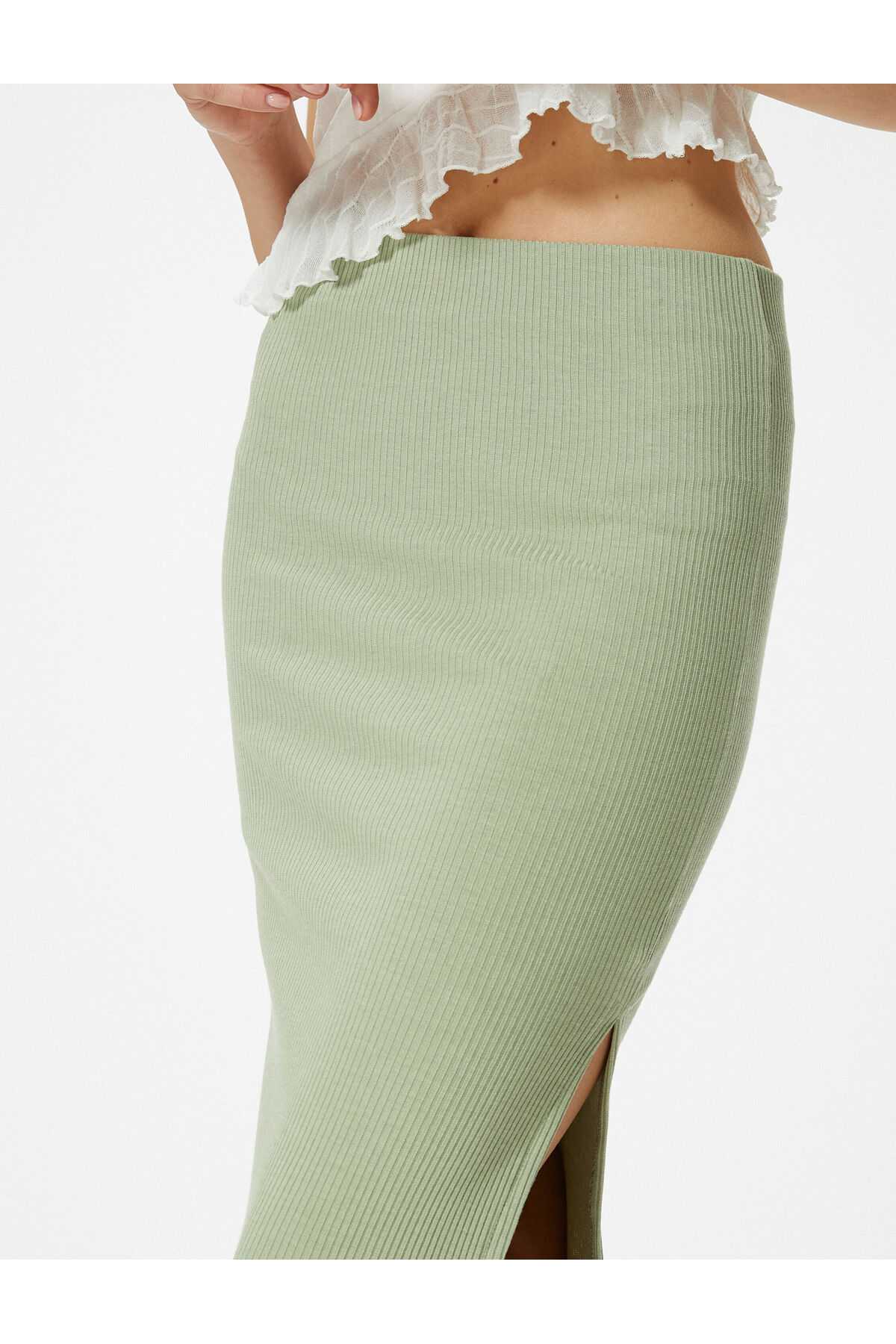 دامن مدادی ماکسی قد بلند آجدار