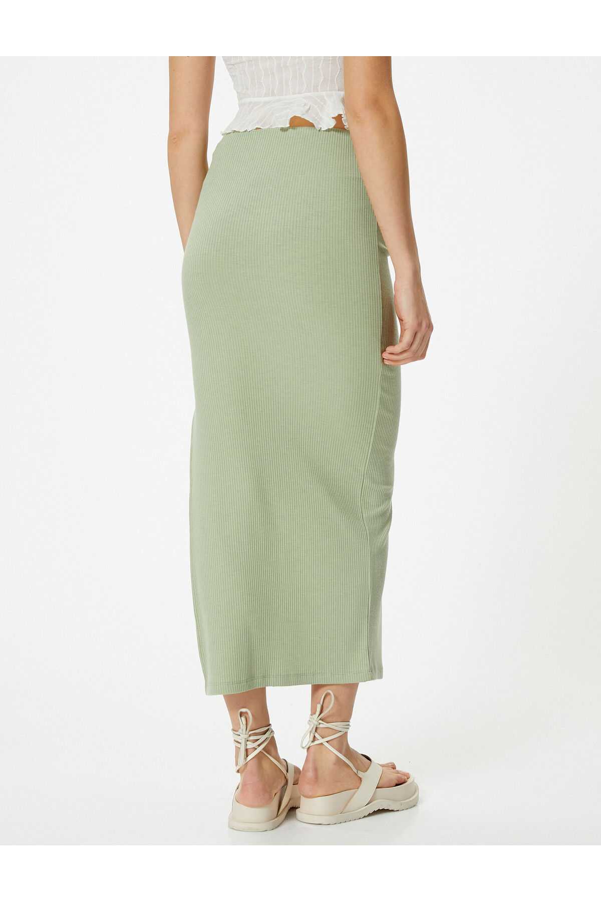 دامن مدادی ماکسی قد بلند آجدار