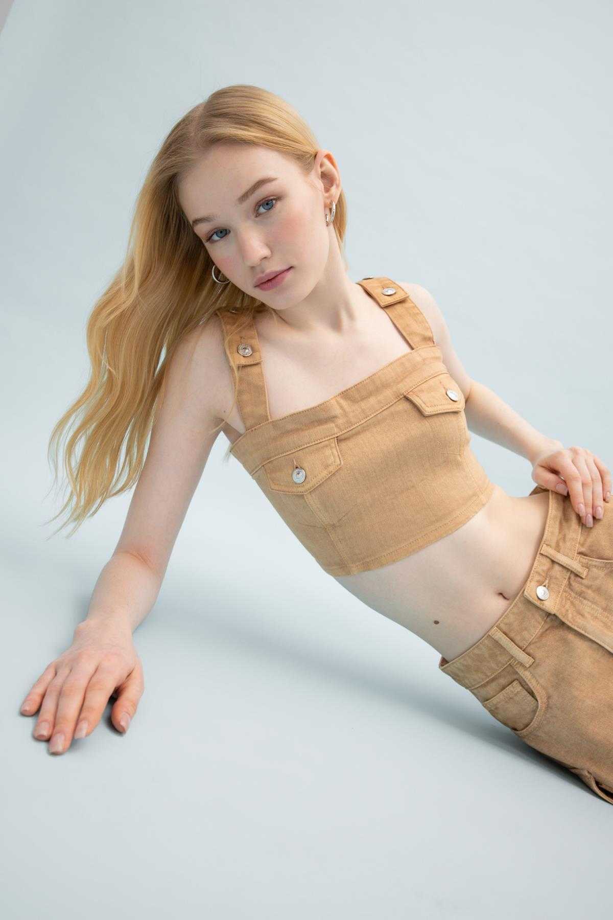 بلوز بنددار گاباردین C4455ax24sp