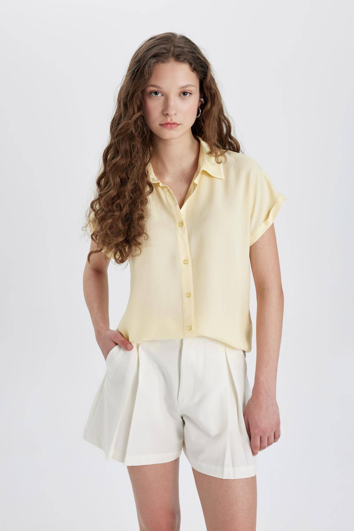 پیراهن آستین کوتاه معمولی Fit N7819az24sp