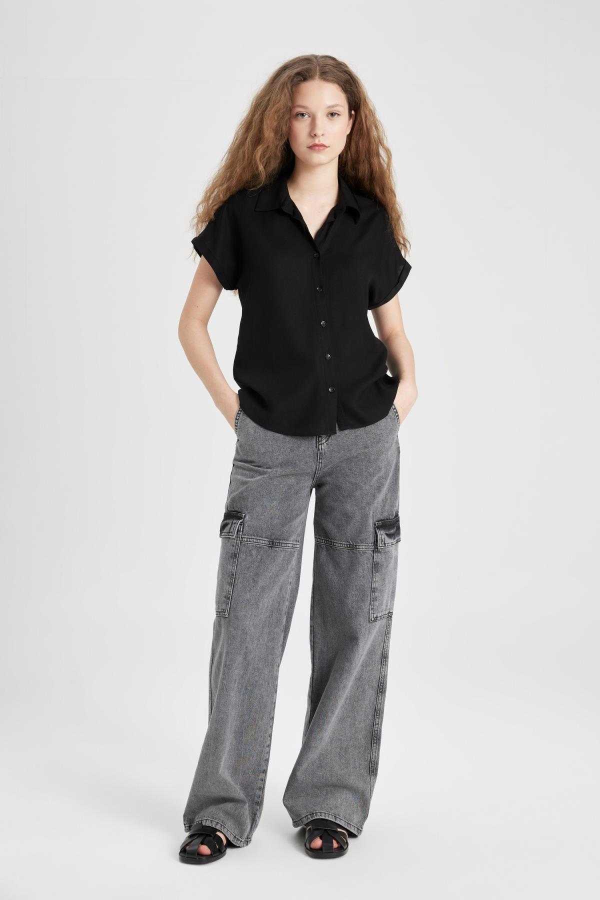 پیراهن آستین کوتاه معمولی Fit N7819az24sp