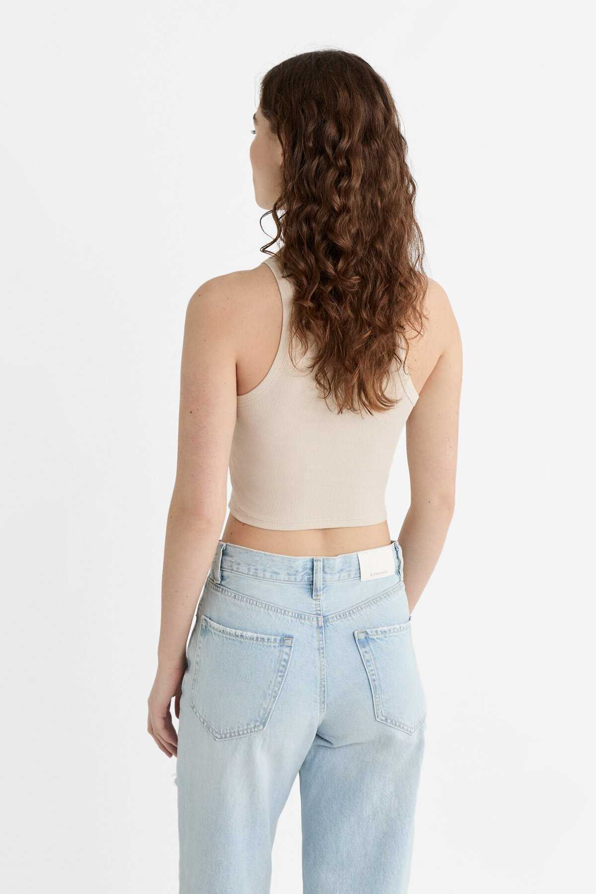 مجموعه 2 تاپ کراپ آجدار پایه