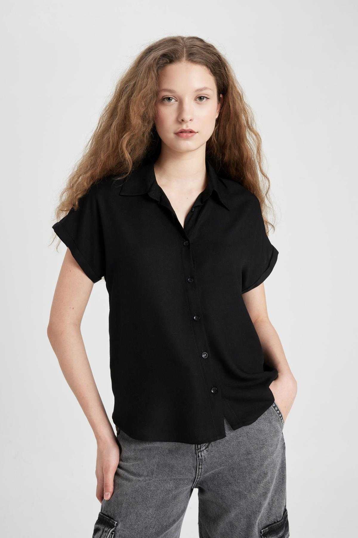 پیراهن آستین کوتاه معمولی Fit N7819az24sp