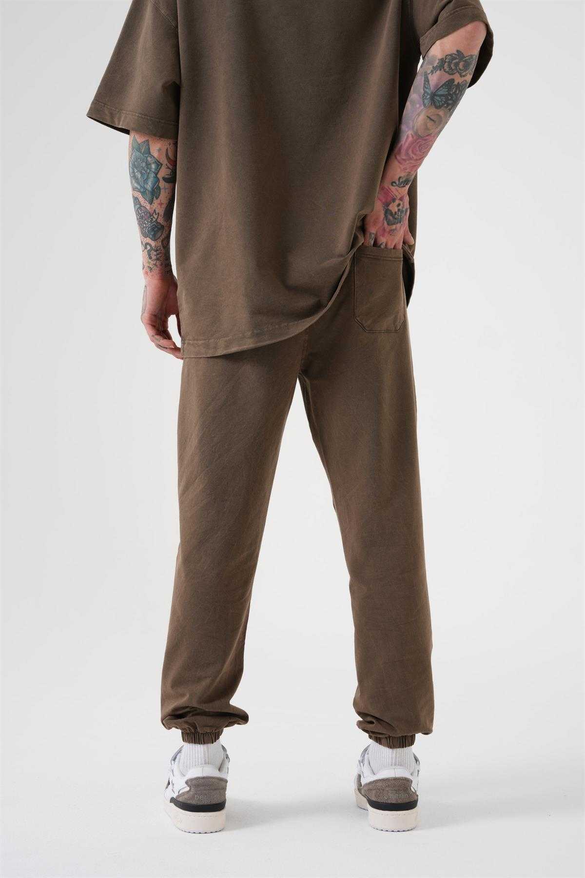 شلوار ورزشی معمولی و لوکس قابل شستشو با رنگ قهوه ای