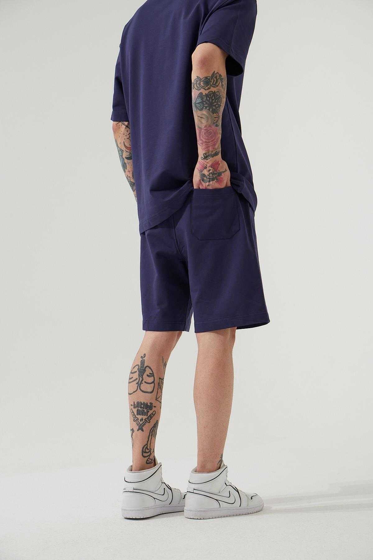 شلوارک ساده خاکستری مردانه