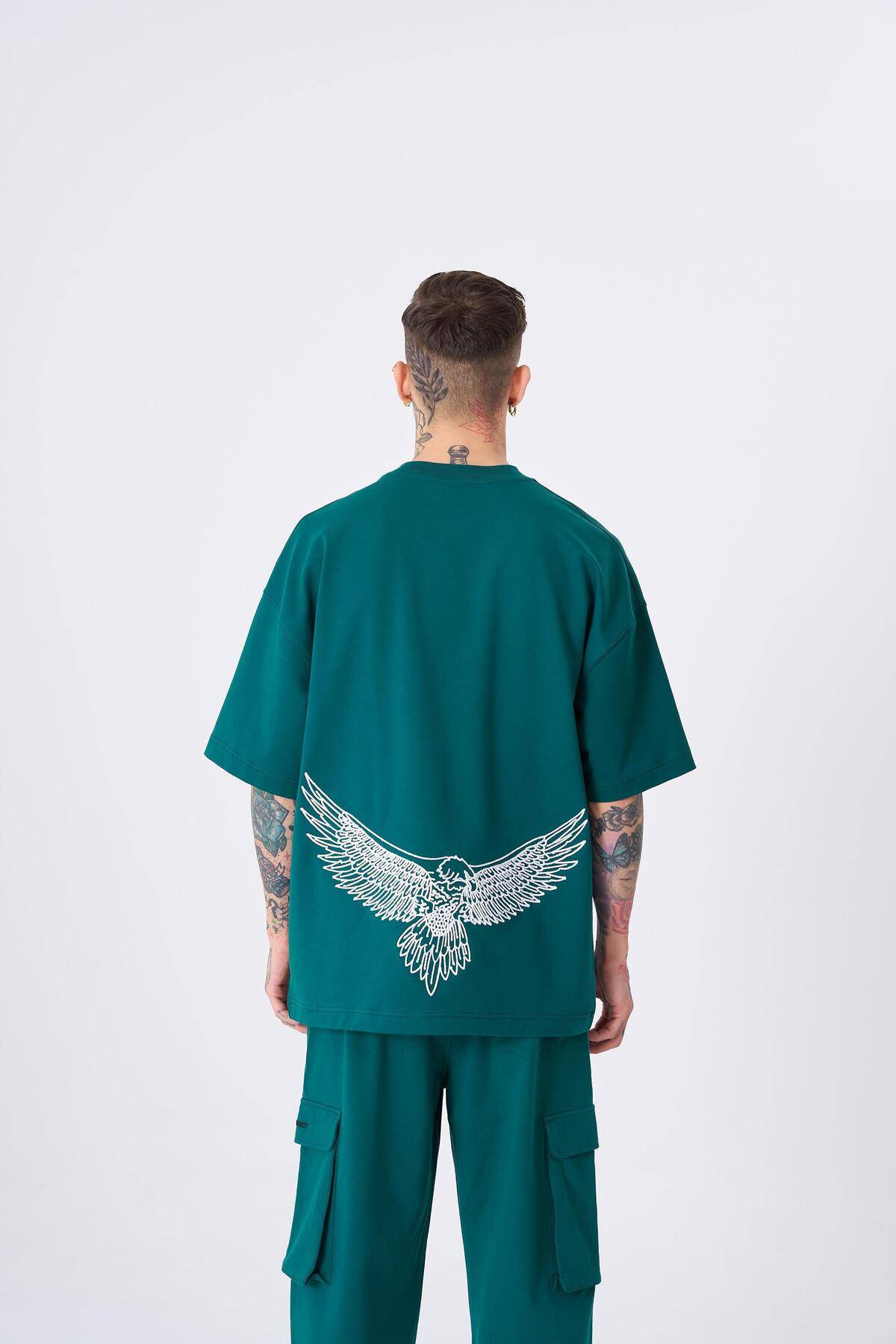 تیشرت مردانه اکرو چاپ شده عقاب