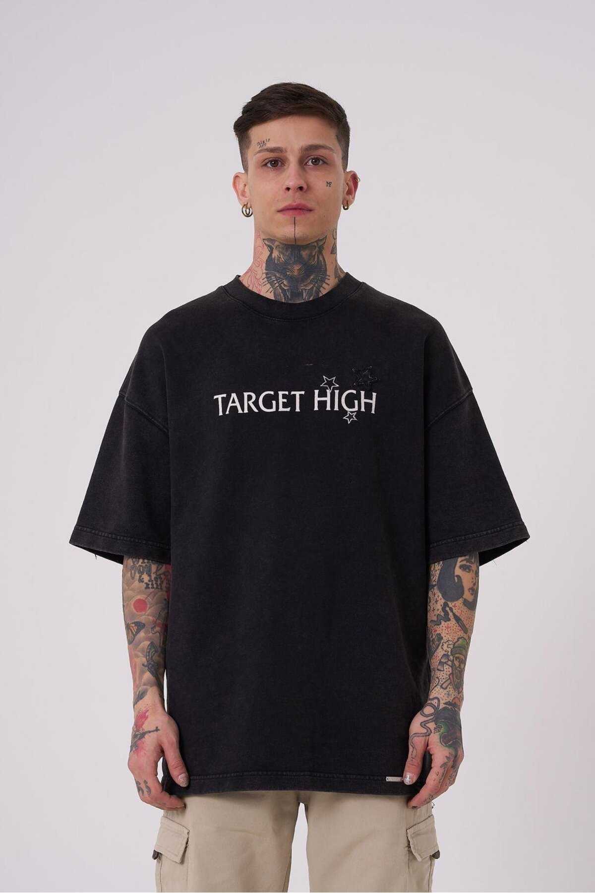 تیشرت مردانه بدون پووز چاپ شده با سایز بزرگ GHOST SPOTTED