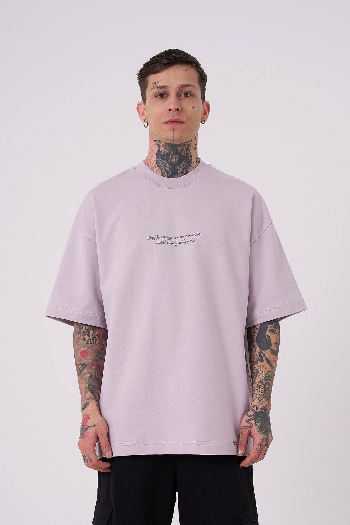 تیشرت اکرو سایز اُورسایز چاپ مار مردانه