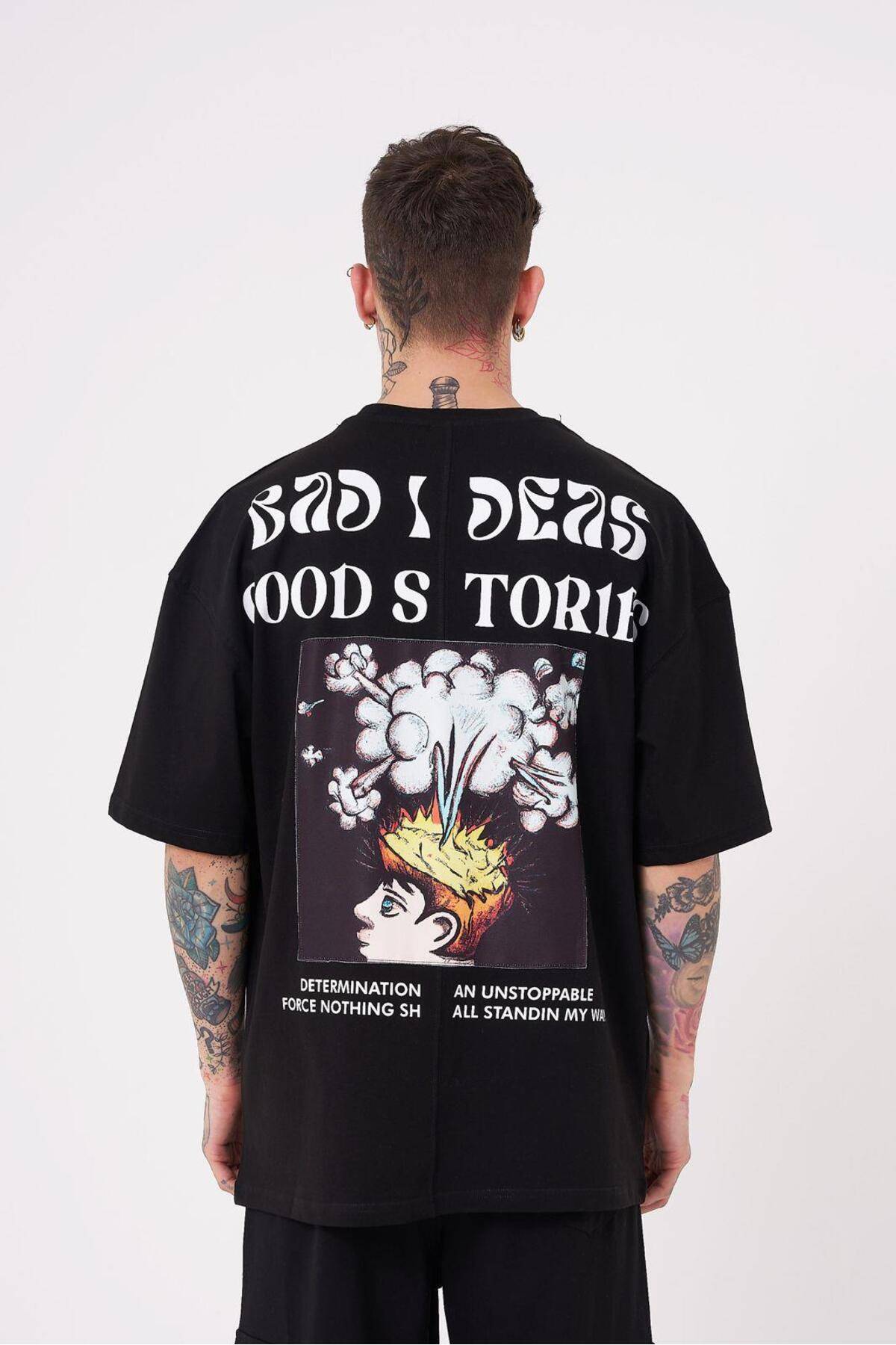 تیشرت سفید سایز بزرگ چاپ داستان های خوب مردانه