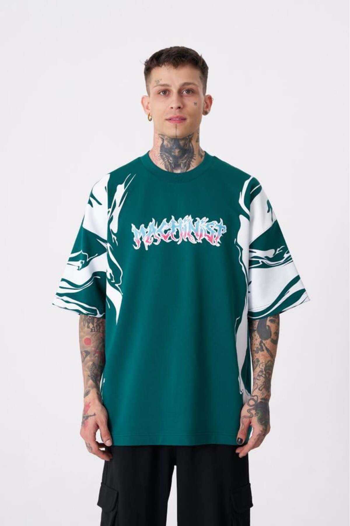 تیشرت اکرو سایز چاپ آستین مردانه