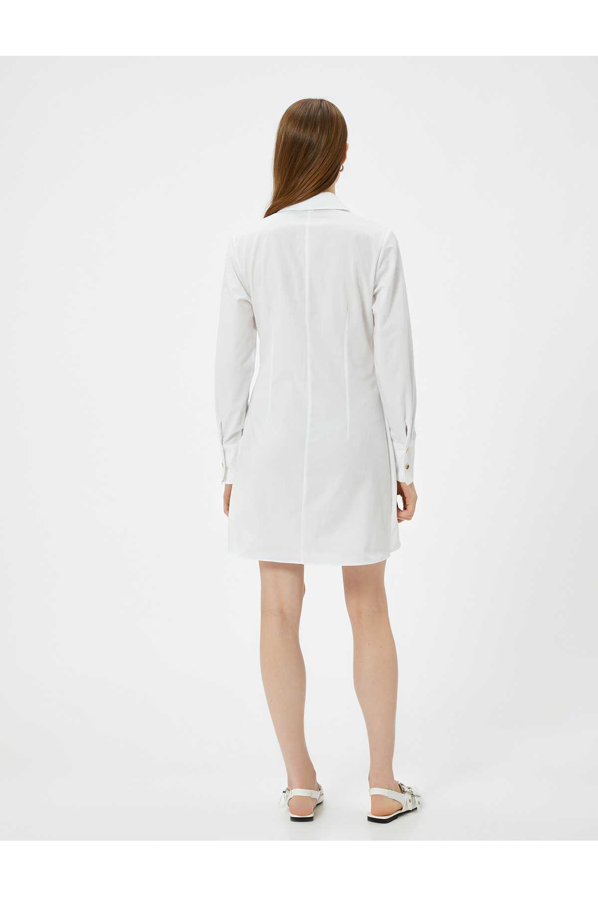 پیراهن یقه V-پنبه دکمه دار بسته بندی شده