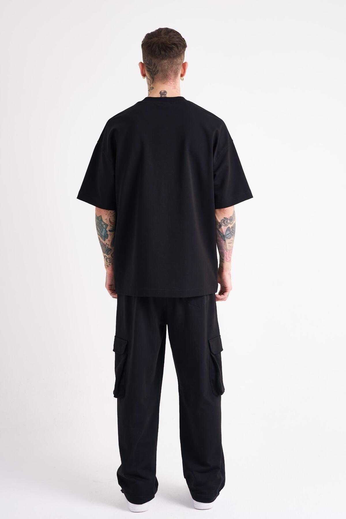 تیشرت مردانه Dama Patch Oversize Ecru