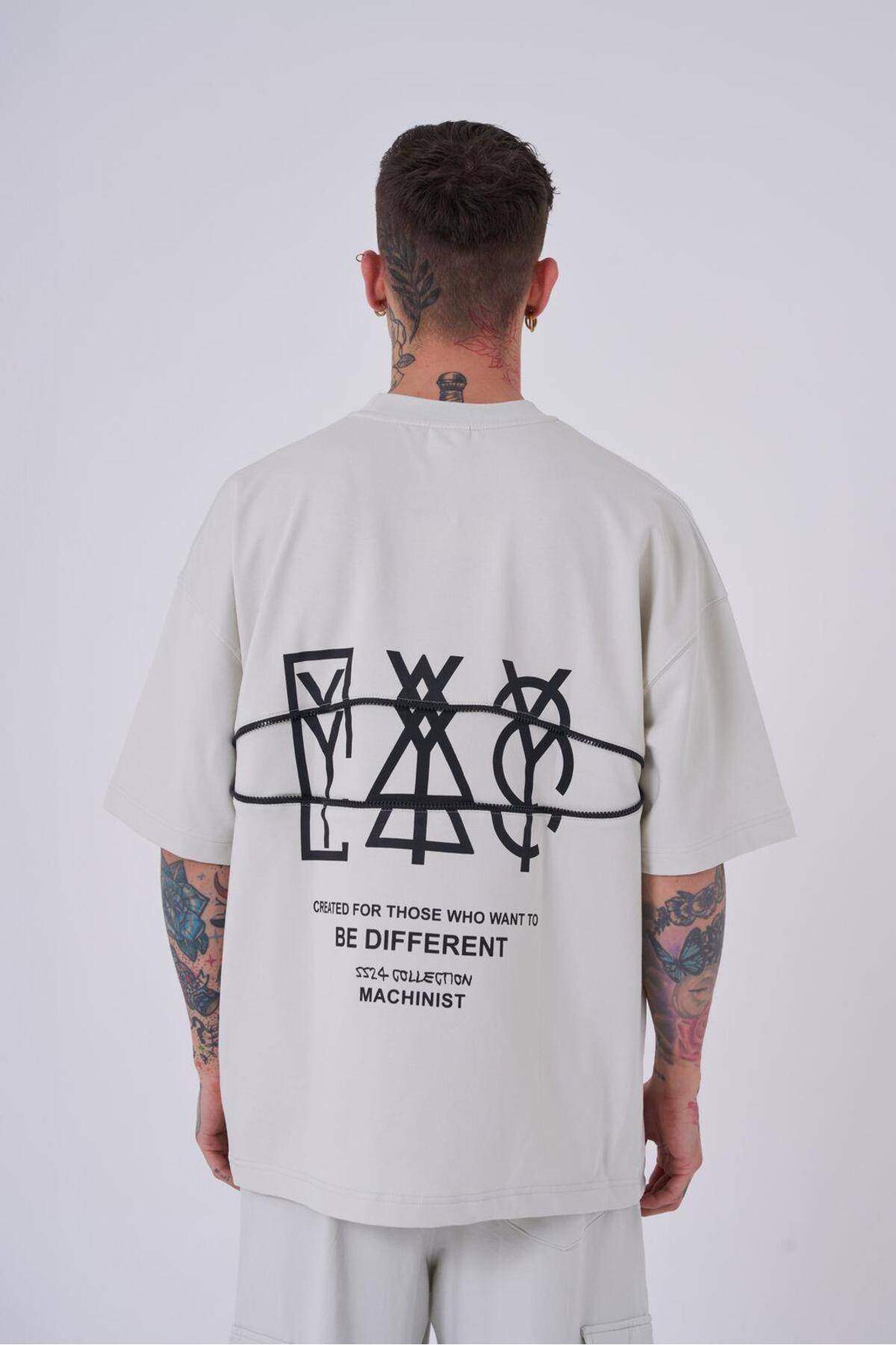 تیشرت مردانه زیپ دار چاپ شده با تیشرت قهوه ای سایز بزرگ