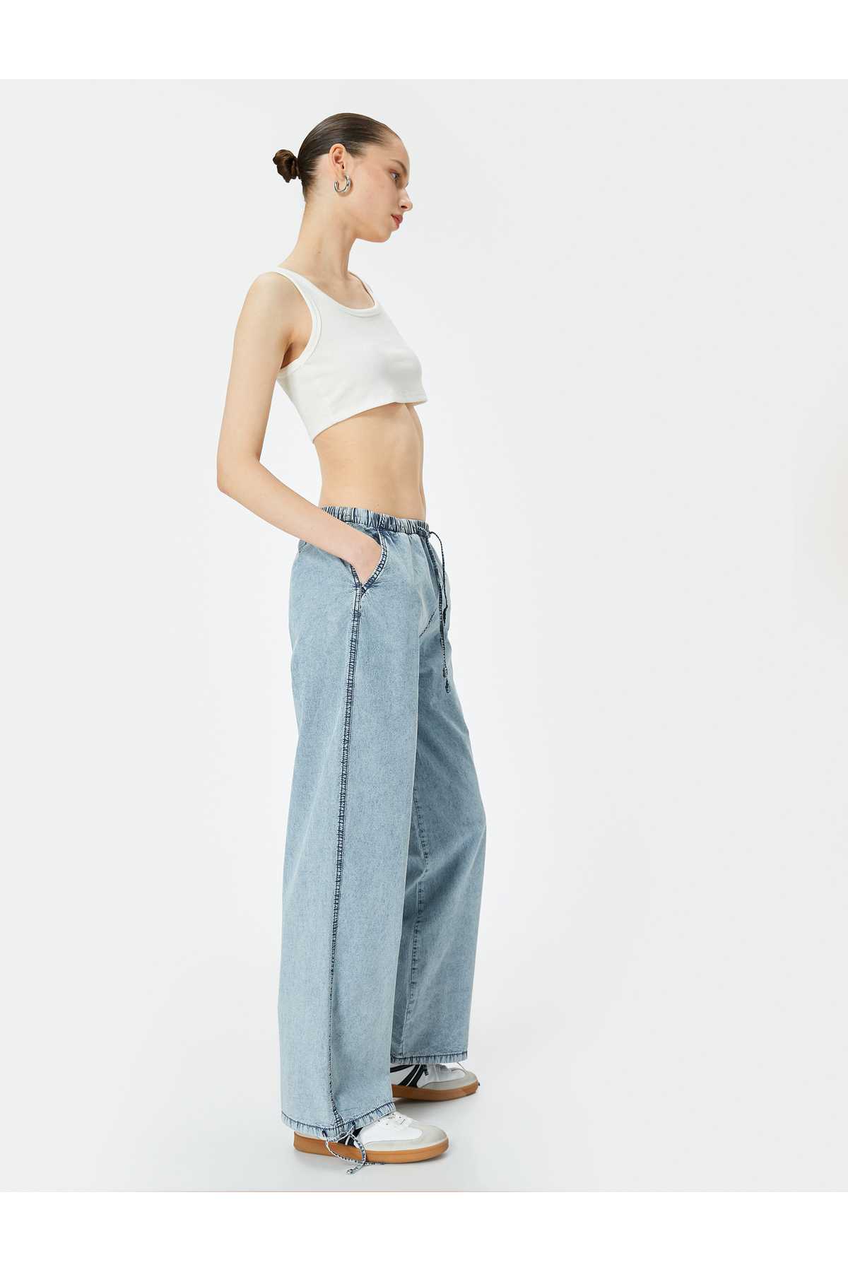 شلوار جین چتر نجات بزرگ جیب کمری استاندارد - Parachute Jean