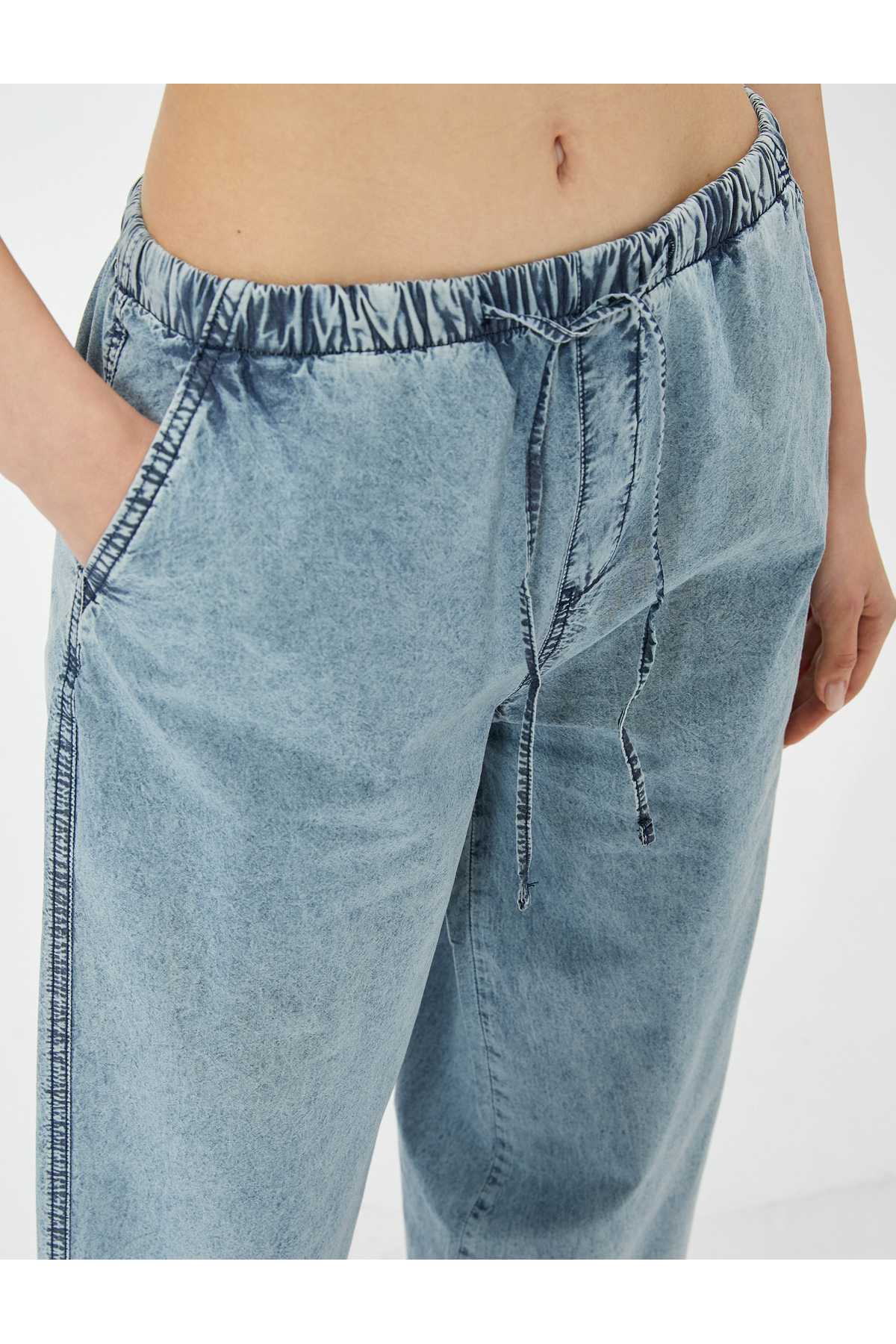 شلوار جین چتر نجات بزرگ جیب کمری استاندارد - Parachute Jean