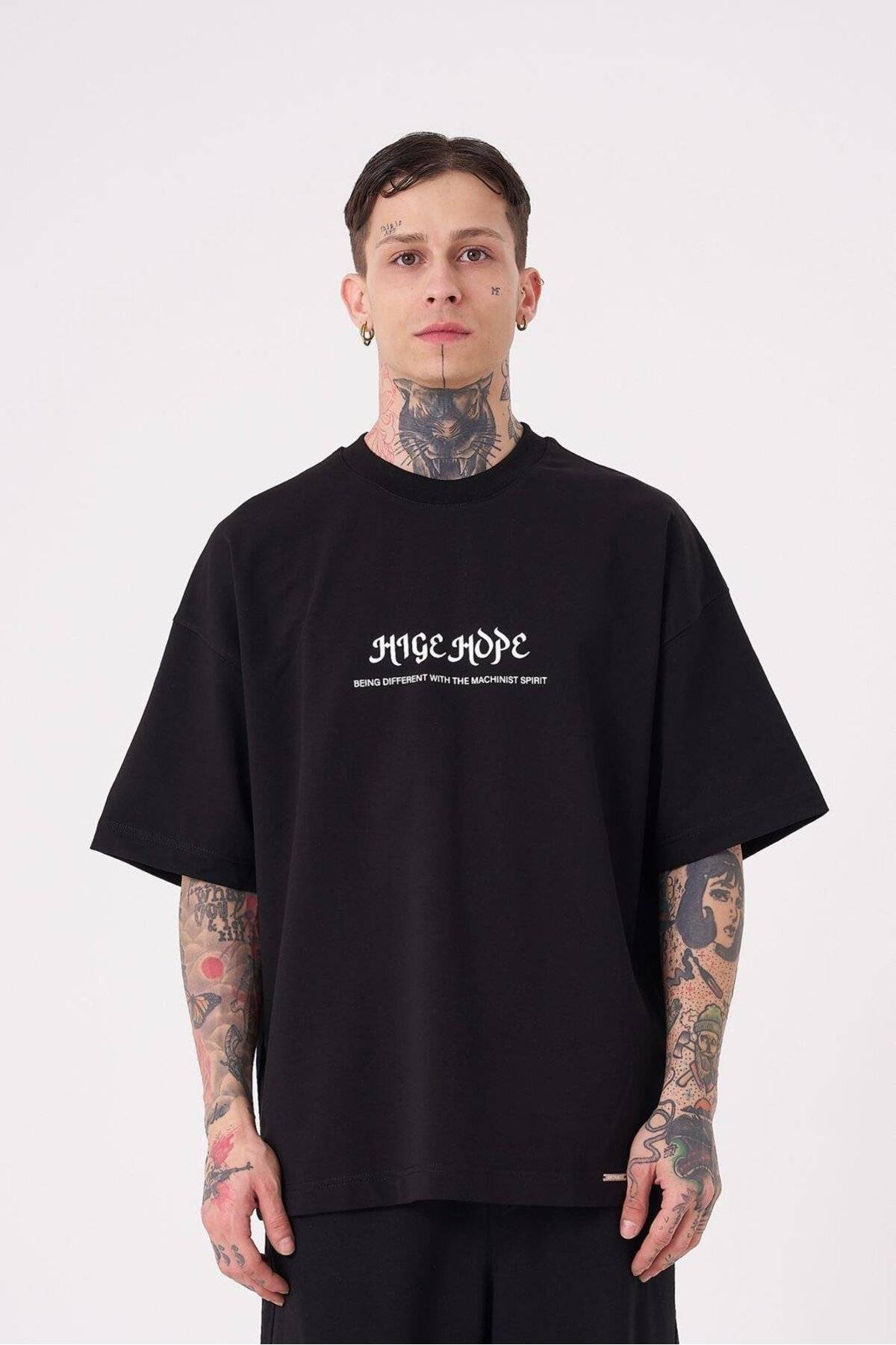 تیشرت اکرو سایز بزرگ مردانه چاپ High Hope