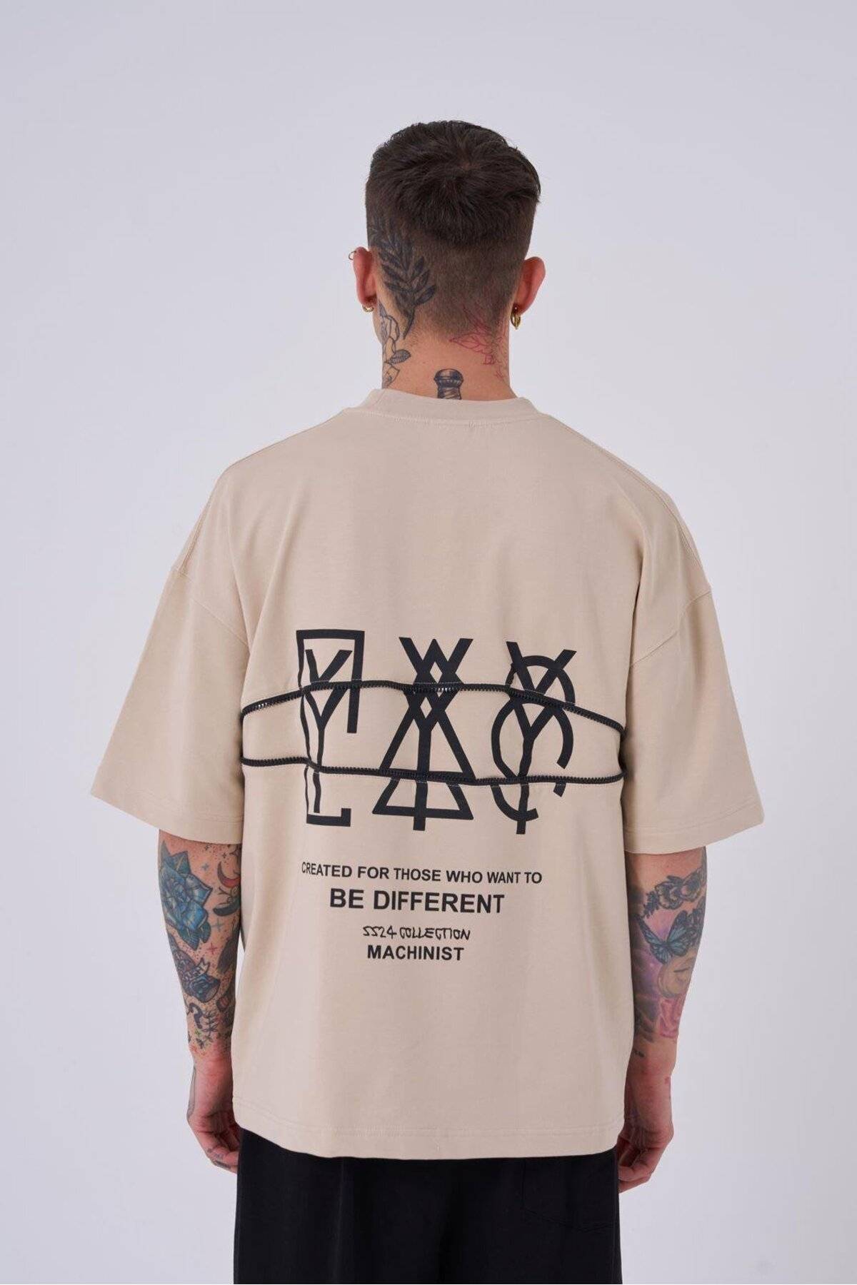 تیشرت مردانه زیپ دار چاپ شده با تیشرت قهوه ای سایز بزرگ