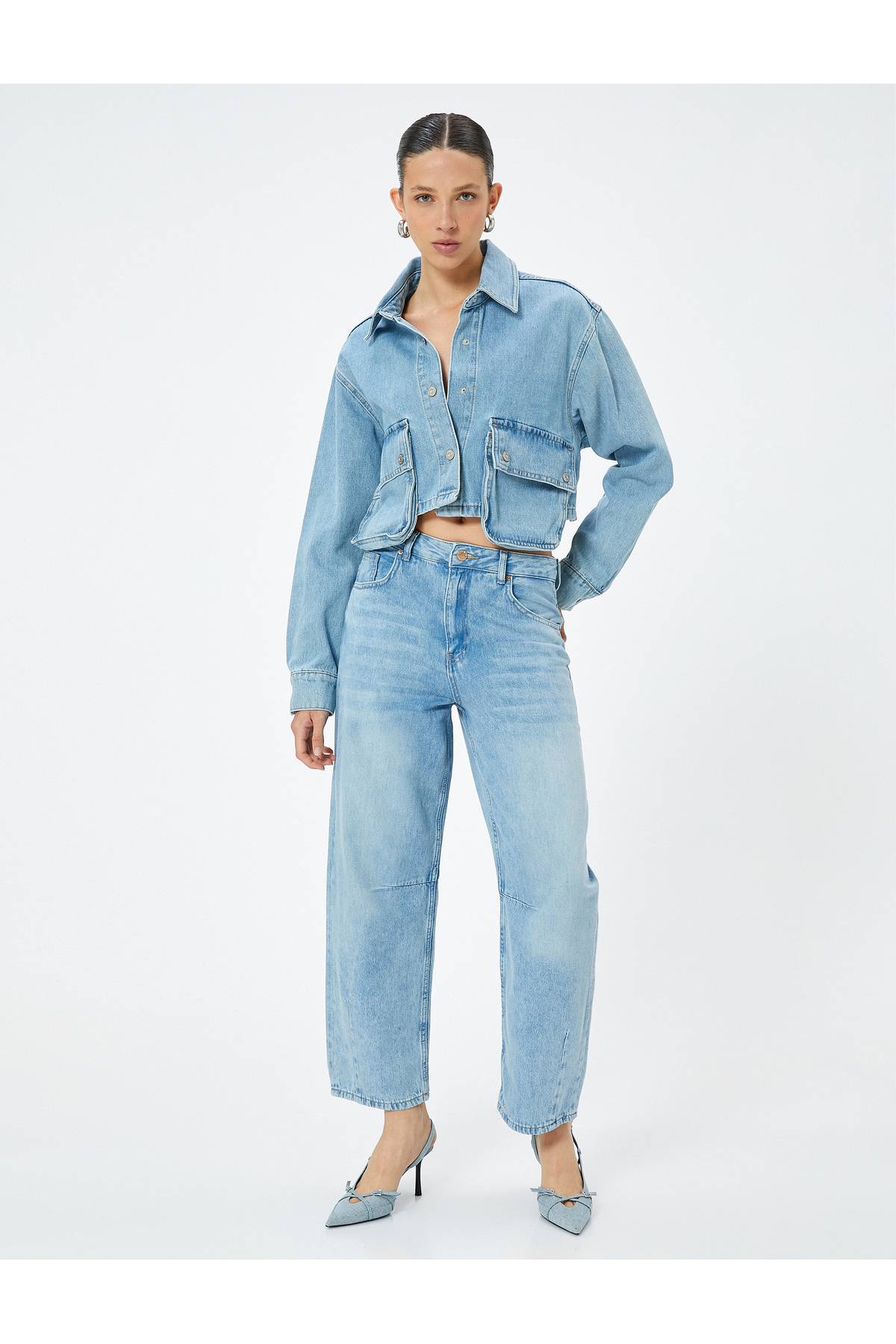 جین بالون فیت بزرگ با جیب - Balloon Fit Jean