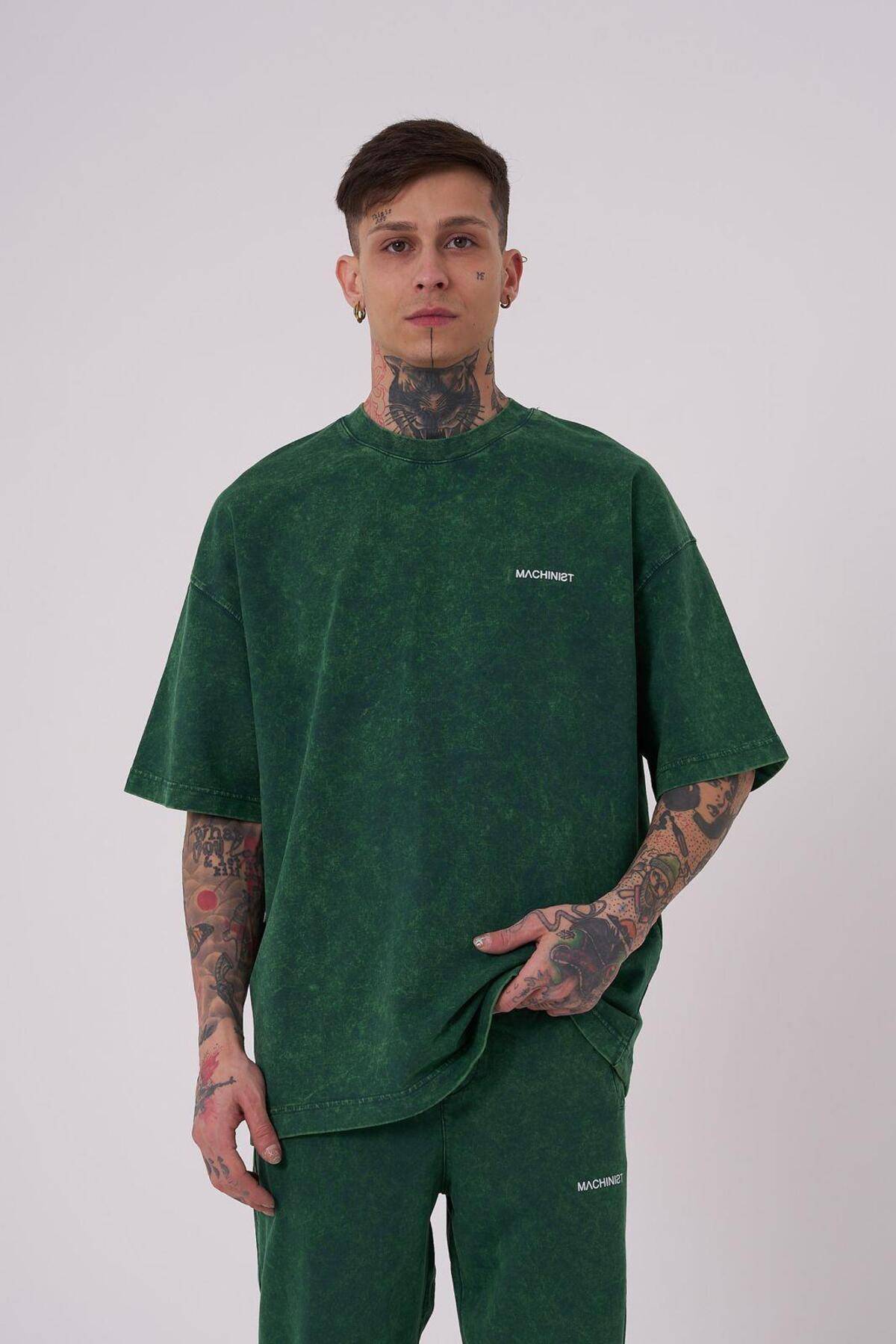 تیشرت یونیکس اوورسایز شسته شده لوکس پایه خاکستری