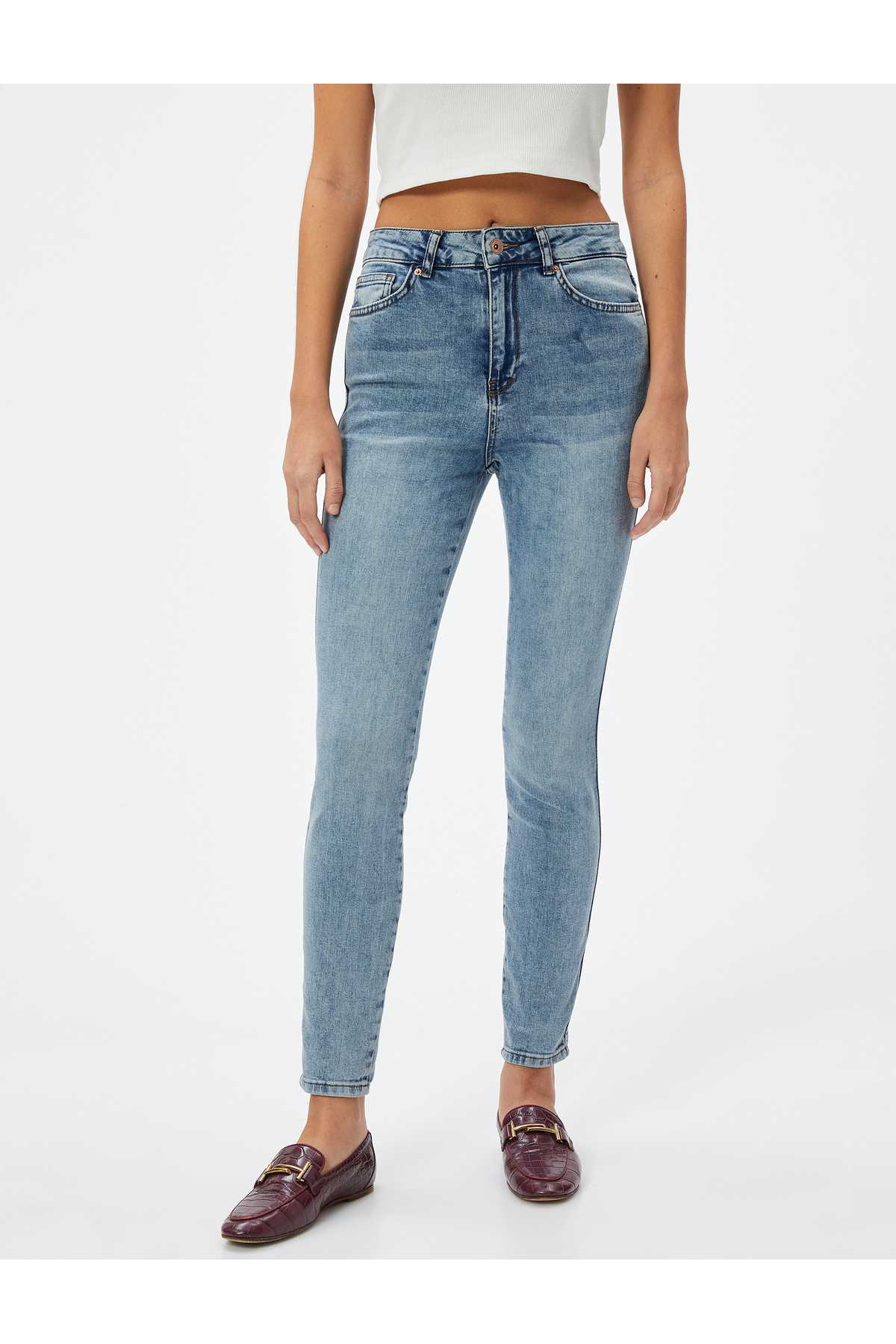 شلوار جین آبی زنانه - 4sal40135md