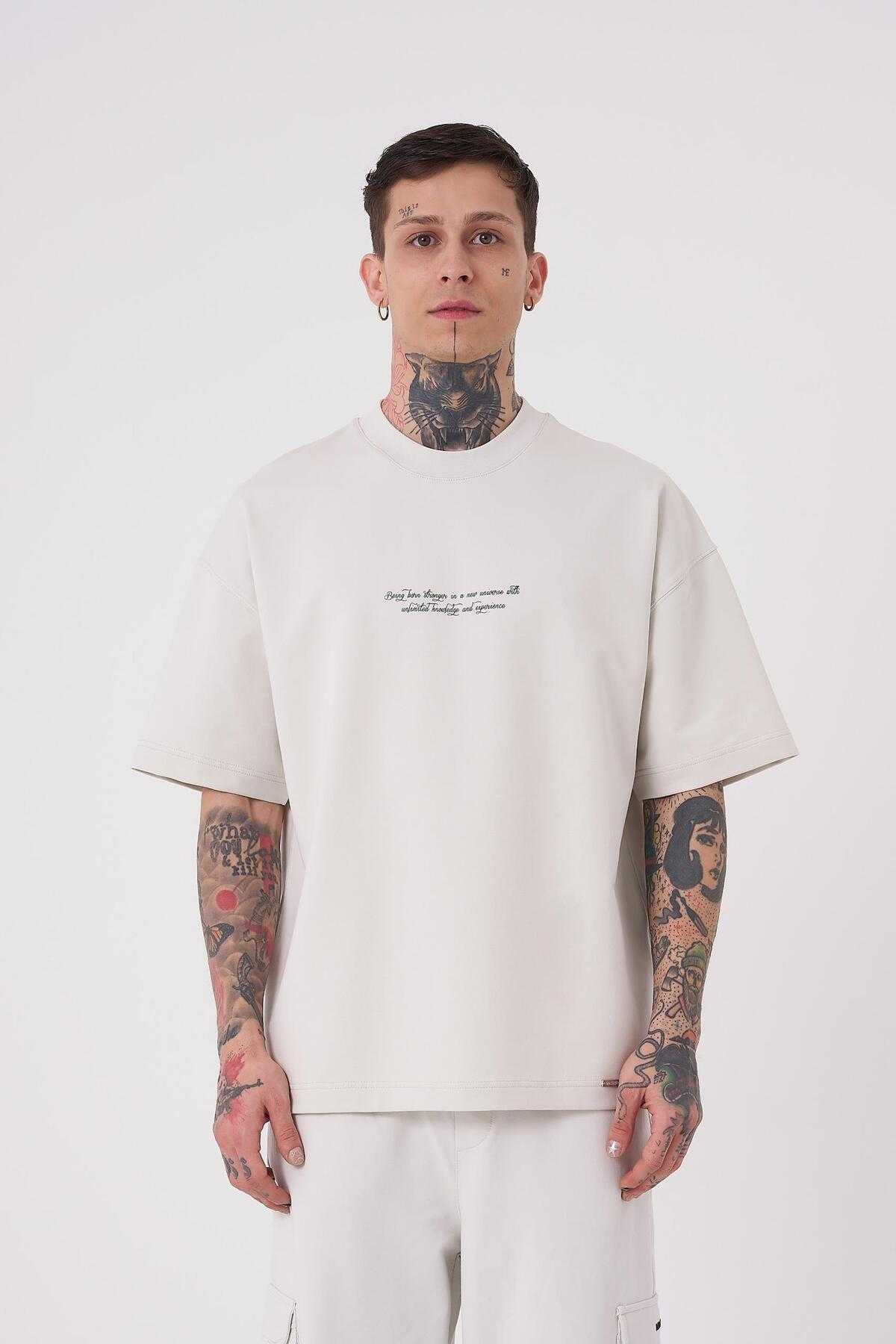 تیشرت اکرو سایز اُورسایز چاپ مار مردانه