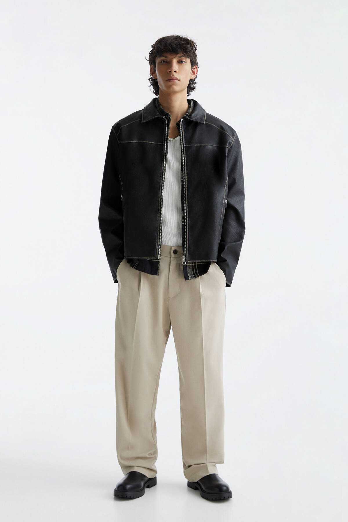 شلوار پارچه ای ساق گشاد