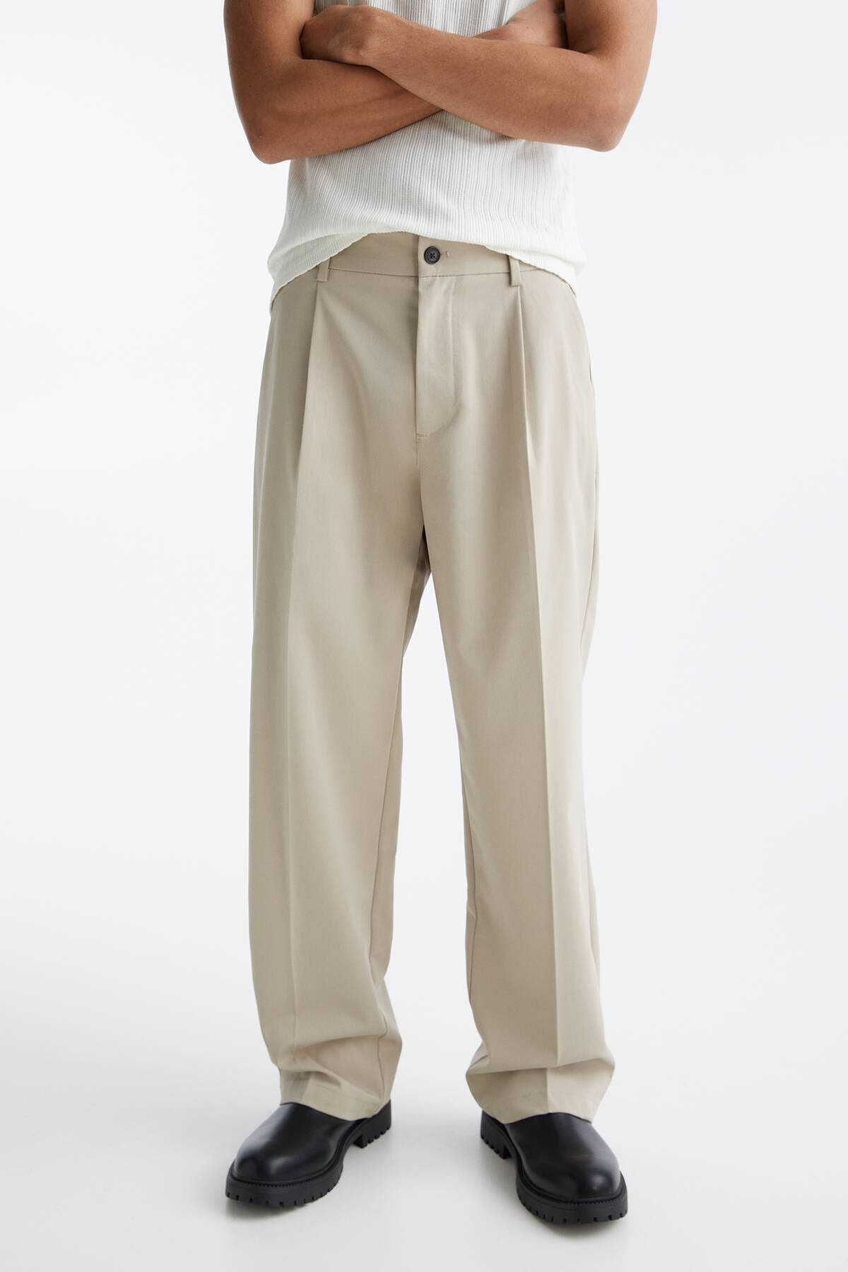 شلوار پارچه ای ساق گشاد