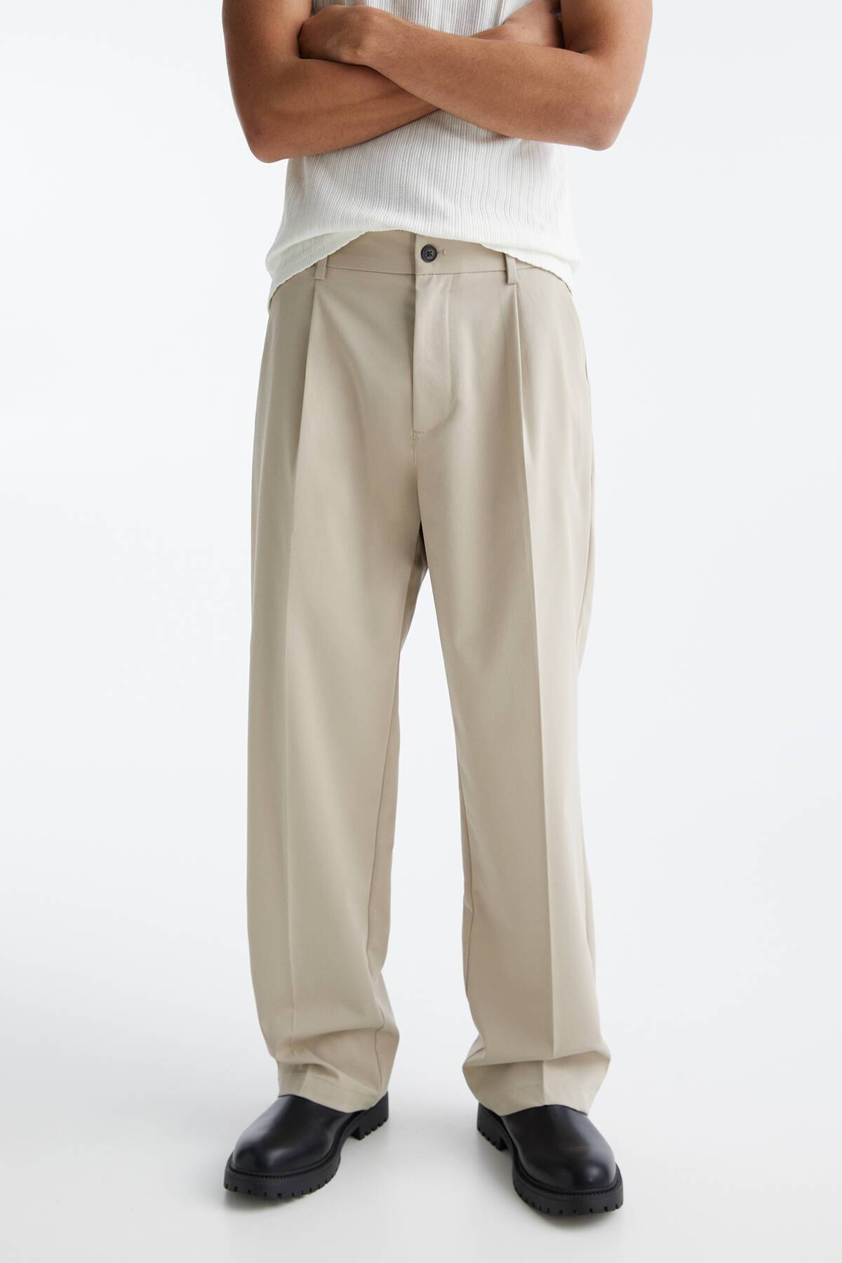 شلوار پارچه ای ساق گشاد