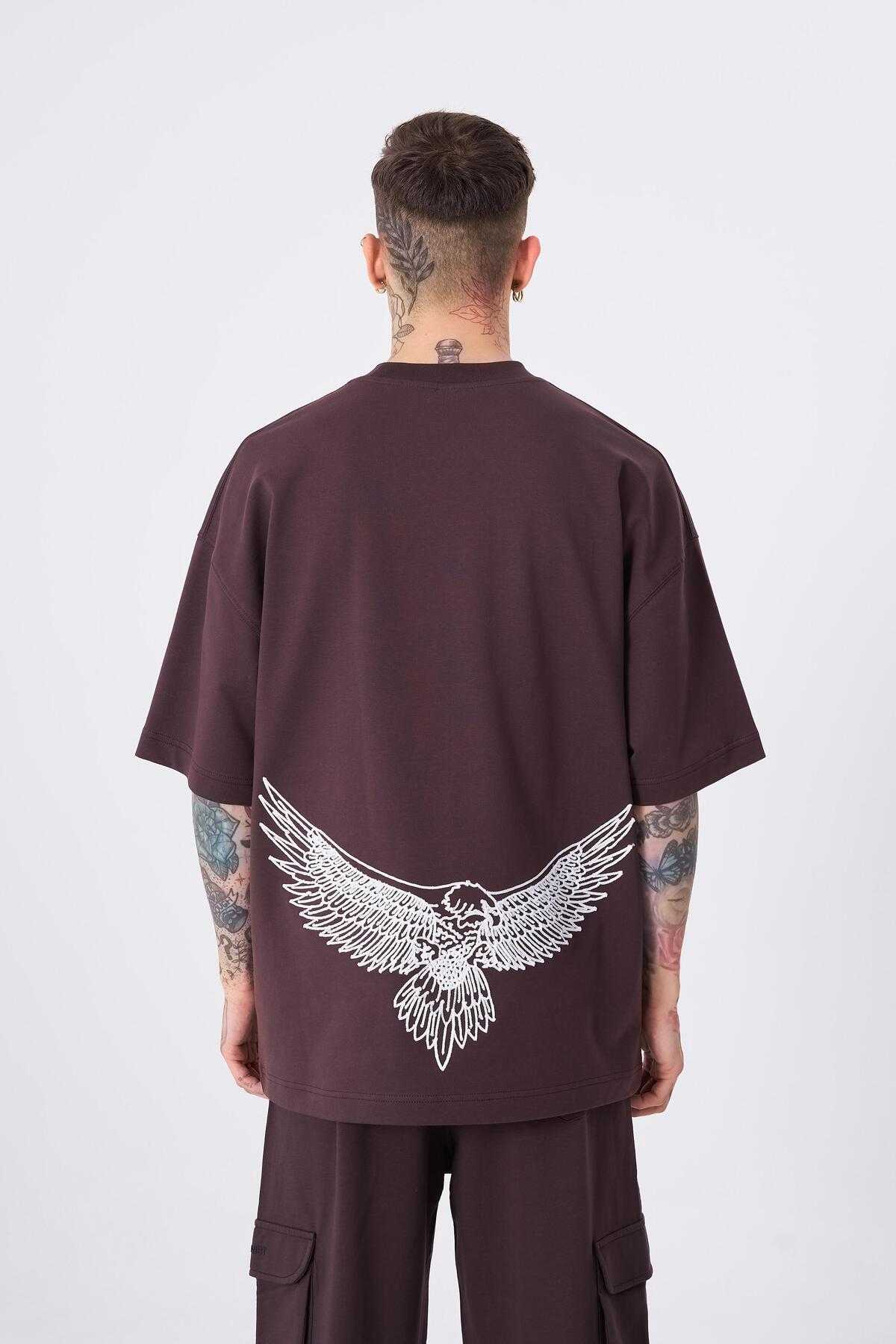 تیشرت مردانه اکرو چاپ شده عقاب