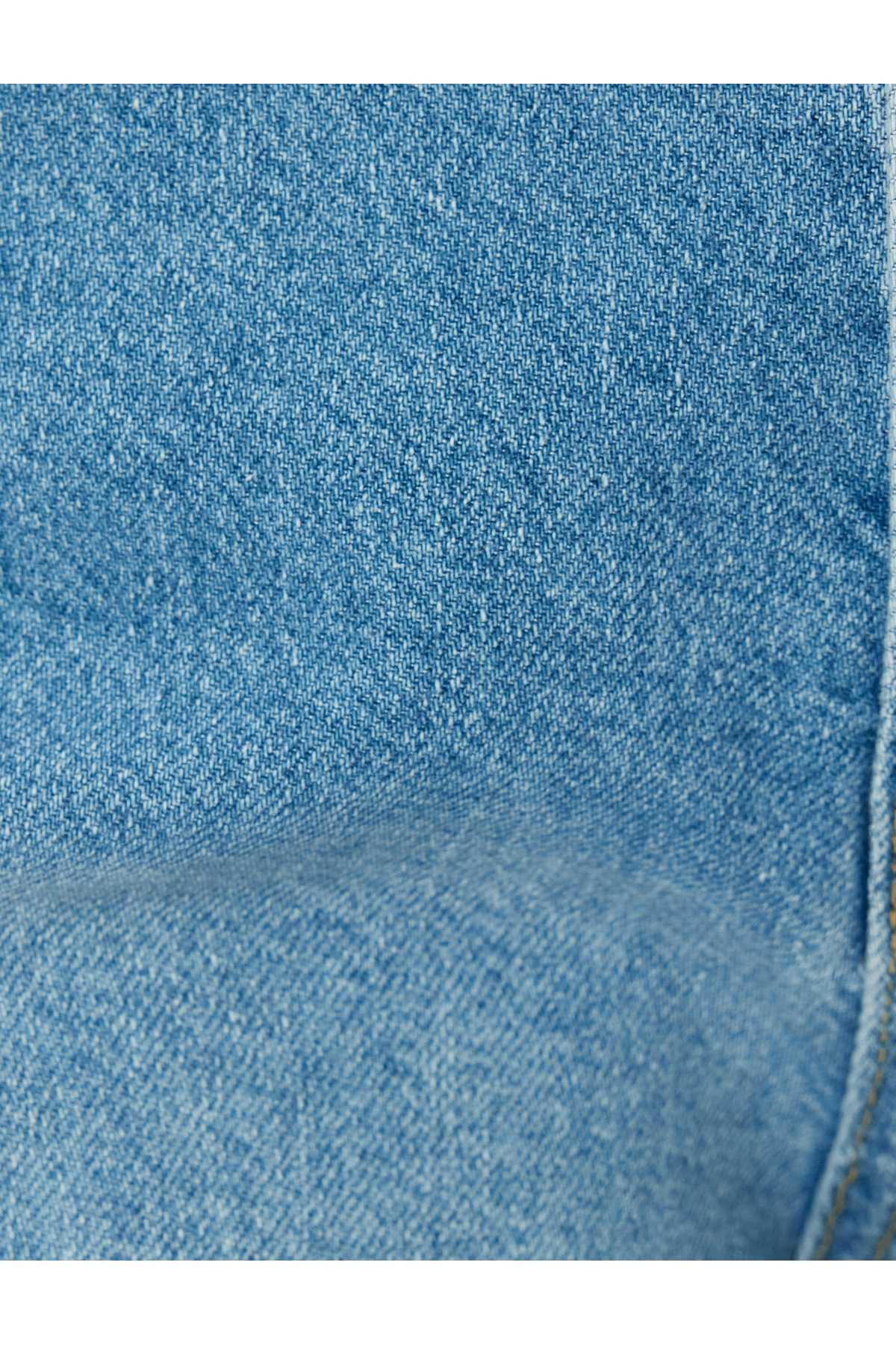 شلوار جین گشاد با دکمههای کمری استاندارد - جین ساق گشاد بیانکا