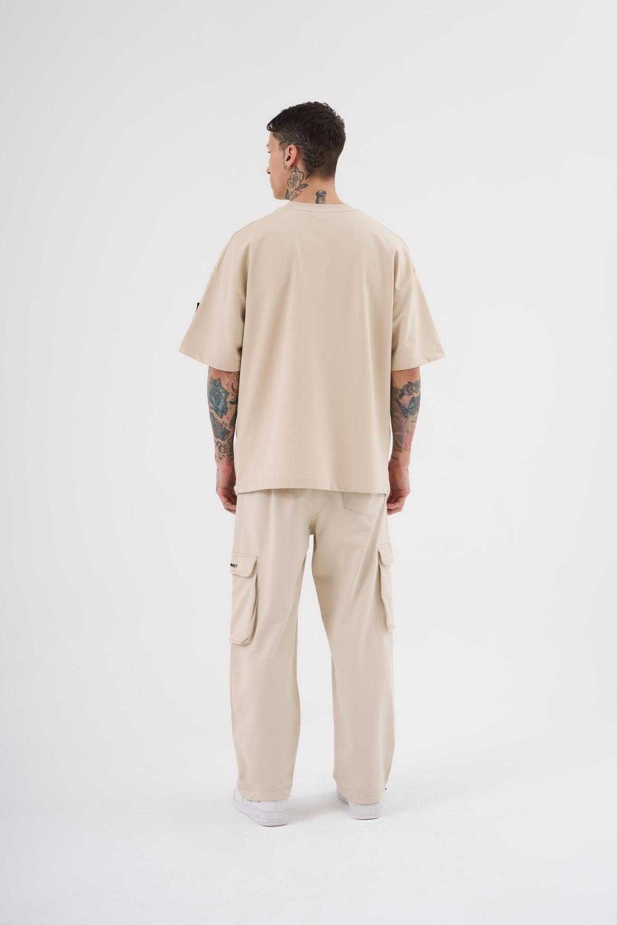 تیشرت مردانه اکرو سایز وصله دار چاپ شده