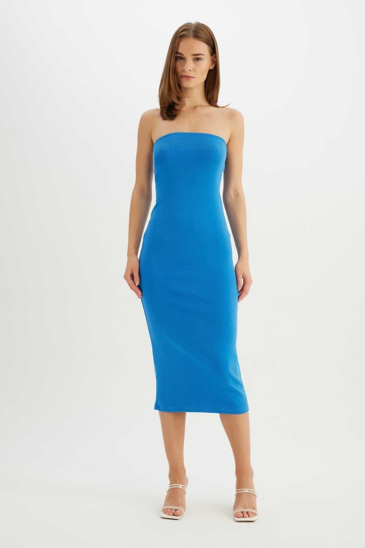 لباس میدی آجدار بدون بند بادیکن D4440ax24hs