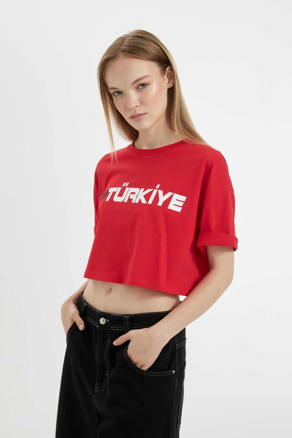 تیشرت آستین کوتاه چاپ شده با سایز بزرگ