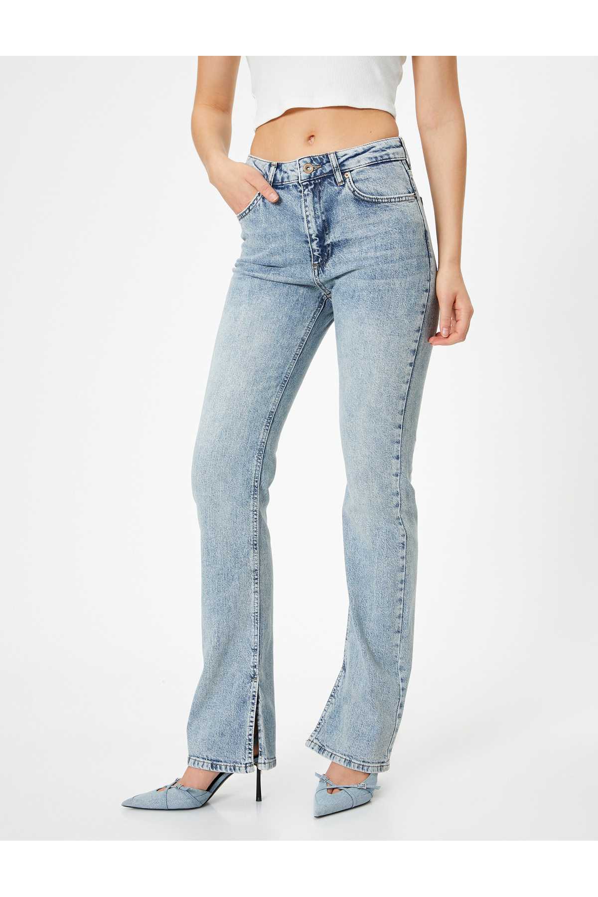 Flare Jeans Slim Fit High Waist - Flare Slim Jean
