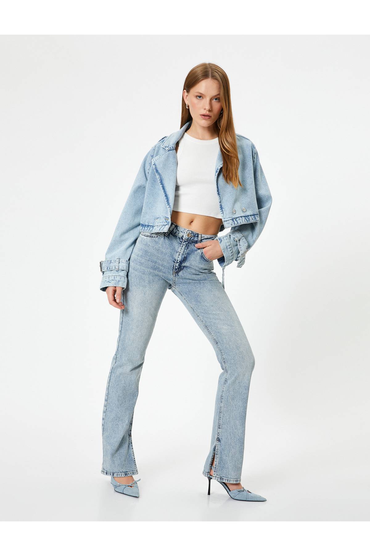 Flare Jeans Slim Fit High Waist - Flare Slim Jean