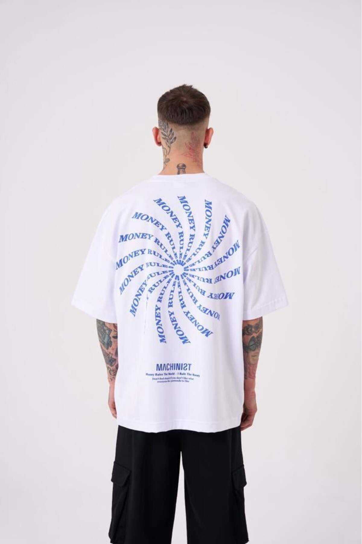 تیشرت مردانه نقش پولی چاپ شده سایز بزرگ سبز روشن