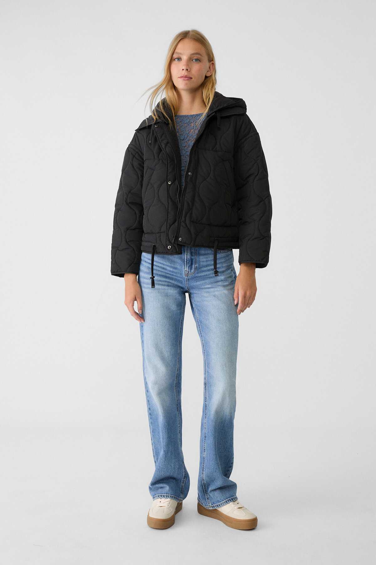 ژاکت پفی کلاهدار